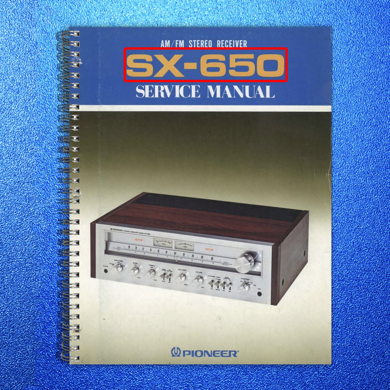 PIONEER SX-650 Stereo Receiver Service Manual – STEEL WIRE BOUND – TOUGH COVERS