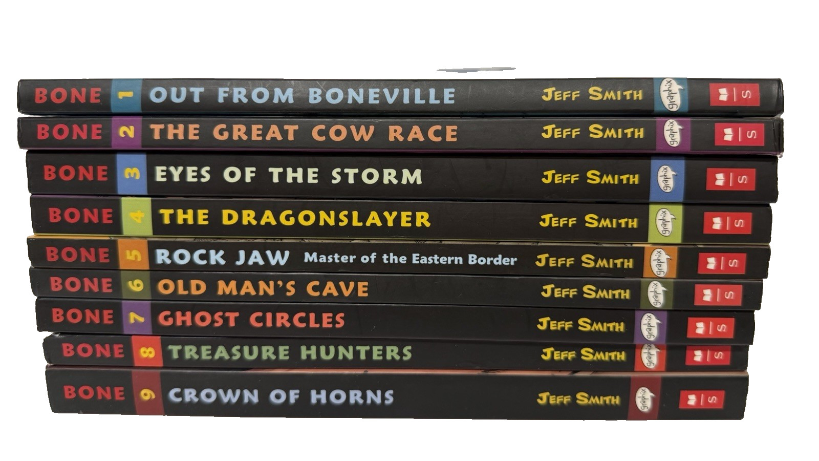 Jeff Smith Vol 1-9 Bone Complete Comic Series Set Graphix Scholastic Lot Graphic