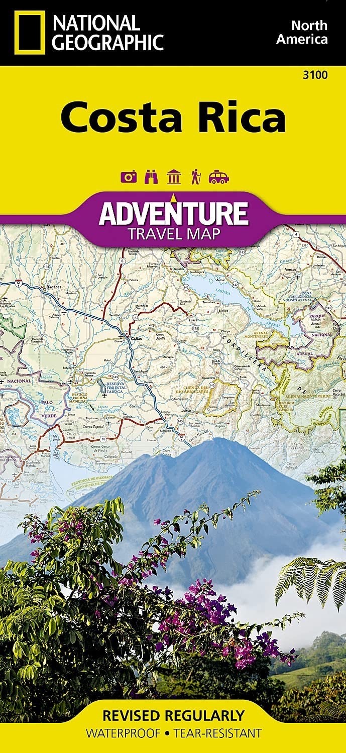 Costa Rica Adventure Travel Map (National Geographic) – Map – Waterproof – NEW