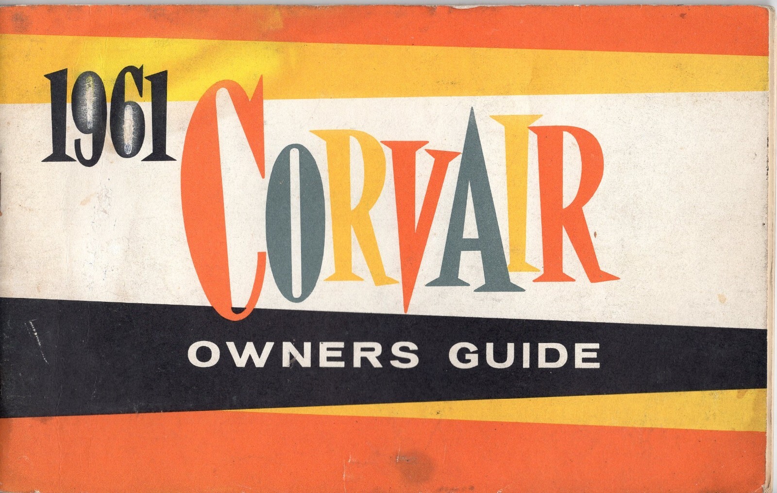 1961 Corvair Owner Guide w/ Original Envelope Chevy Chevrolet 3rd Edition MN391