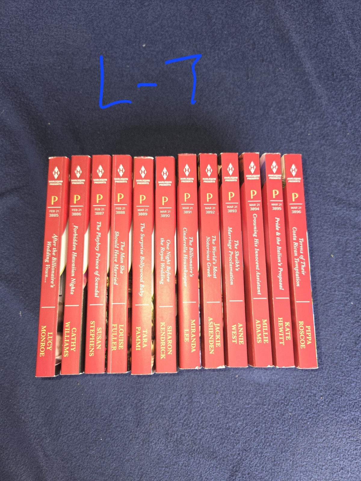 7 Lots Of 12 Harlequin Paperback Romance Novels. See Description For Lot#s
