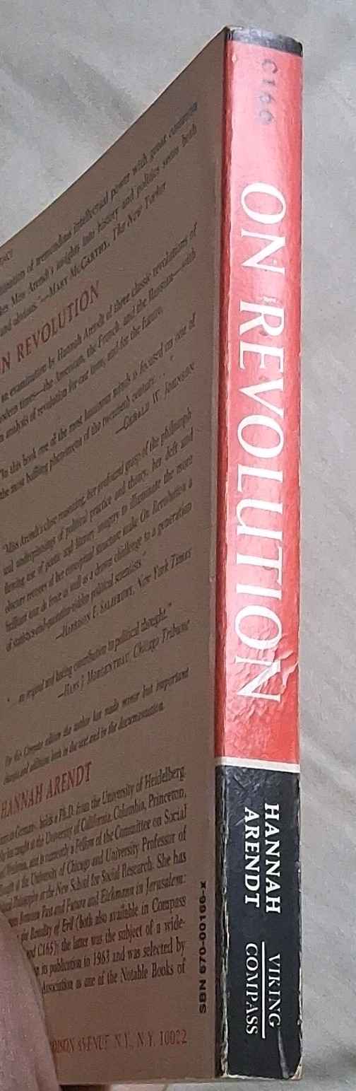 HANNAH ARENDT Between Past & Future & On Revolution 2 Viking Press PB 1971-73