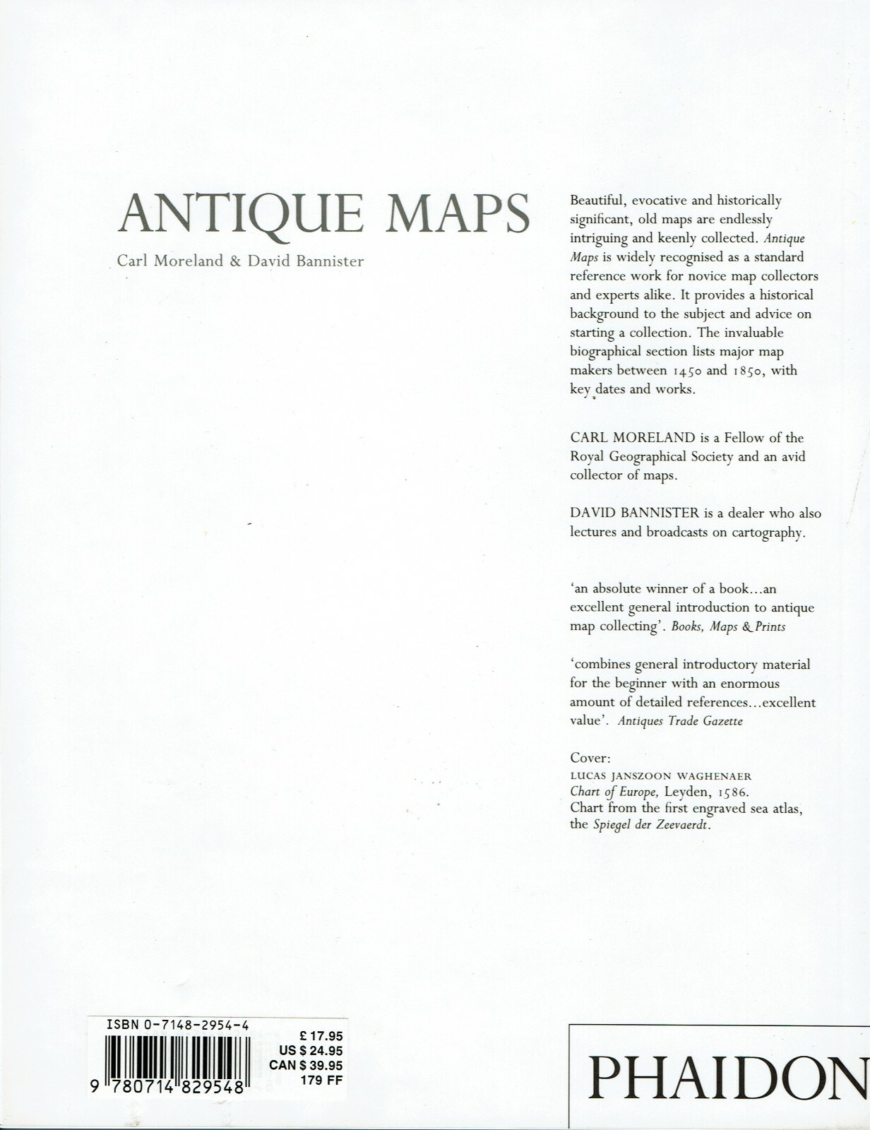 ANTIQUE MAPS Collectors Reference Work by Moreland & Bannister 2000 Edition READ