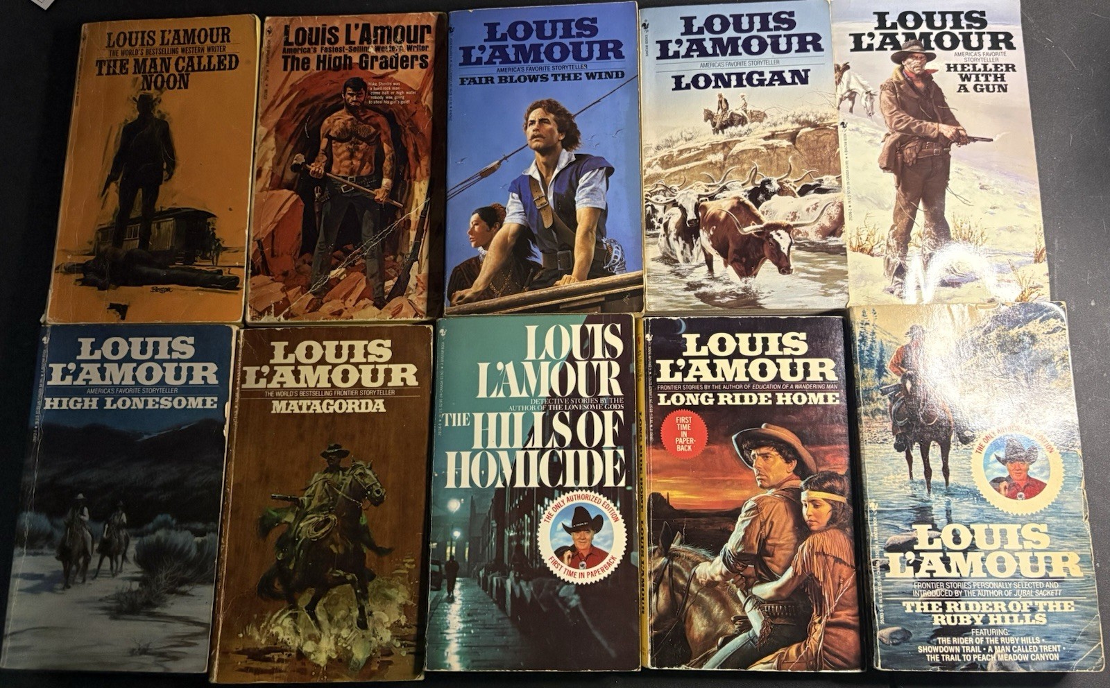 Louis L’Amour – Western Novels – 10 Book Lot – Paperback – Free Shipping