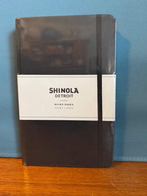 Shinola Medium Hard Linen Journal – Jet Black, Lined