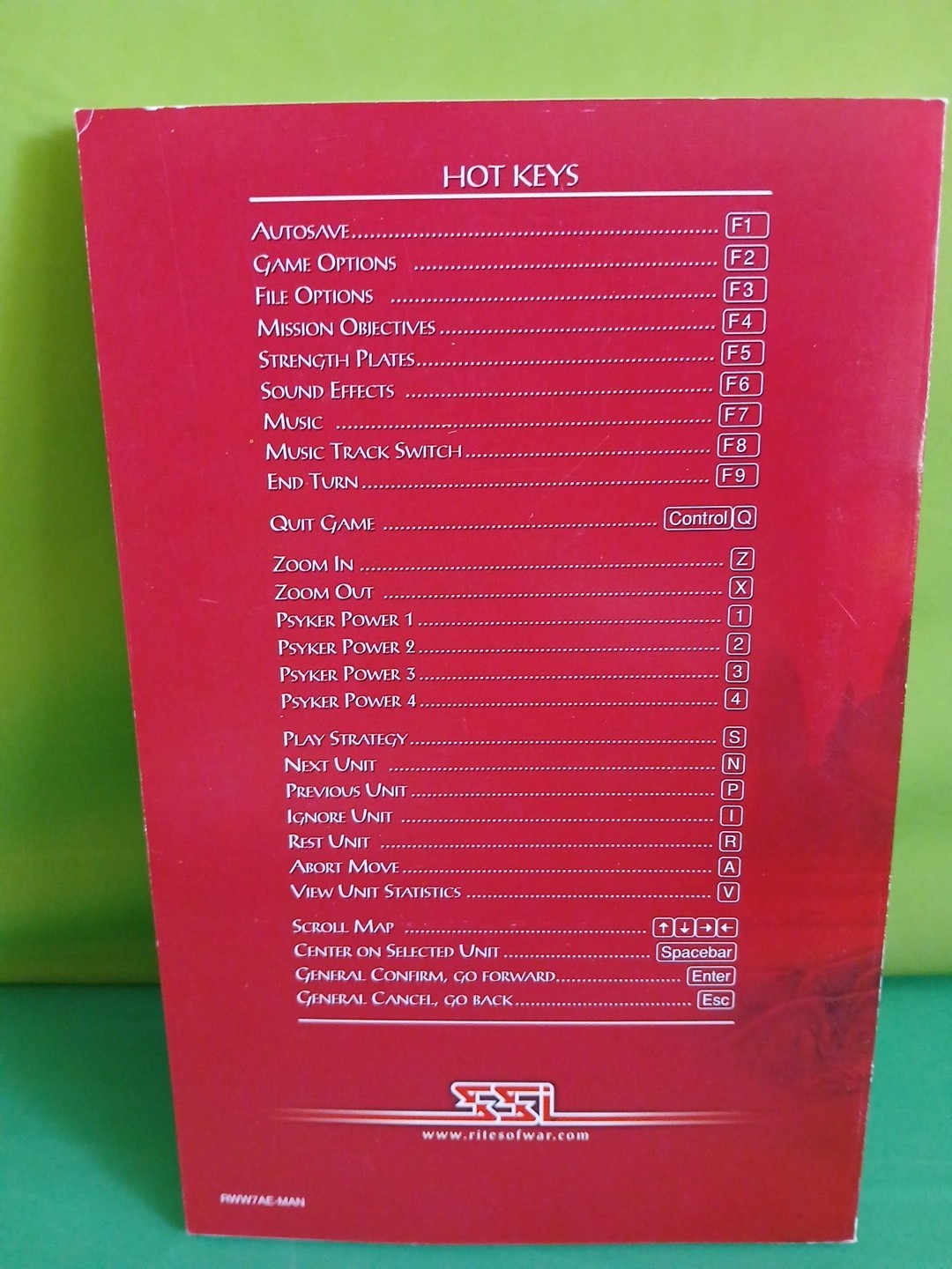 Warhammer 40,000 Rites of War USER MANUAL ONLY