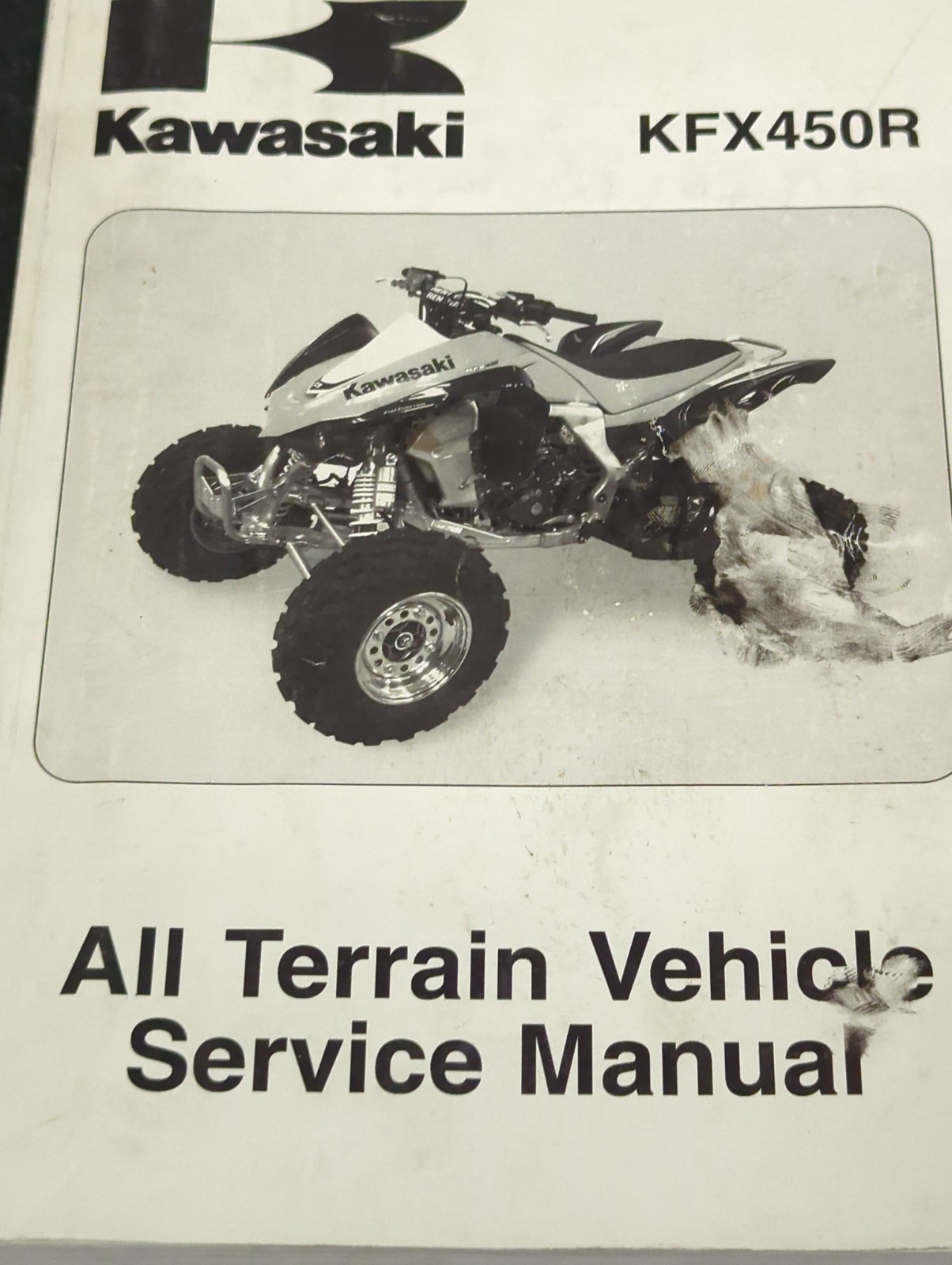 2008 Kawasaki KFX450R OEM FACTORY SERVICE MANUAL 99924-1386-01 KSF450 OEM