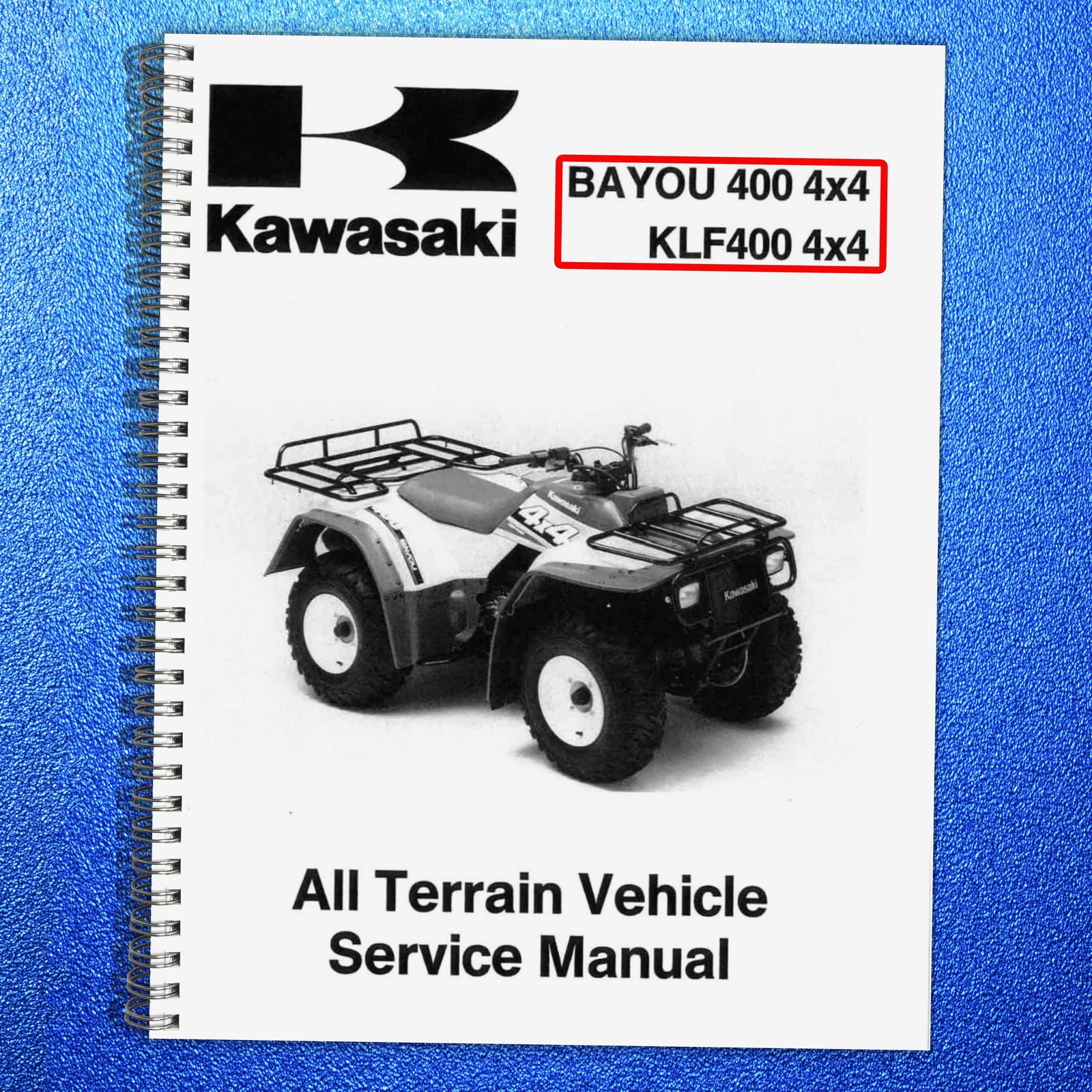 KAWASAKI Bayou 400 KLF400 ATV Service Manual 1993-1999, BIND – FRONT & BACK