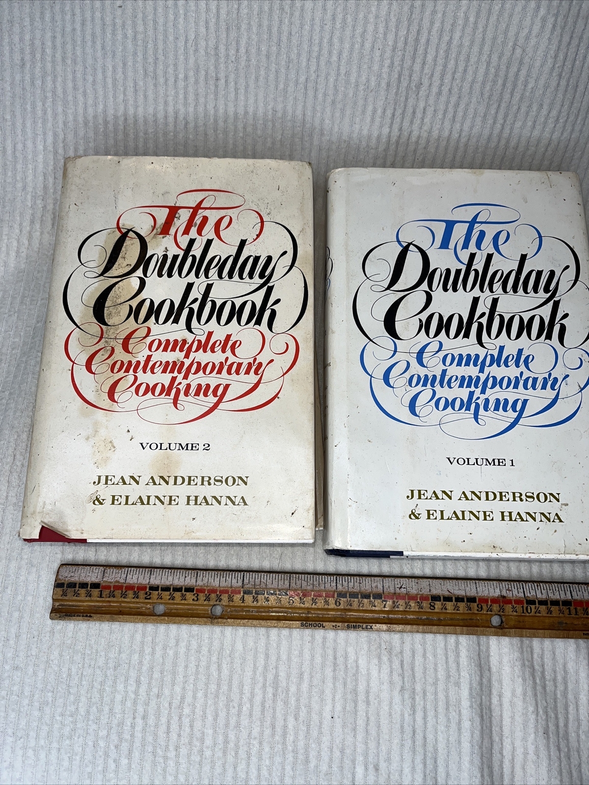 1975 The Doubleday Cookbook Complete Contemporary Cooking Volumes 1 & 2 Books