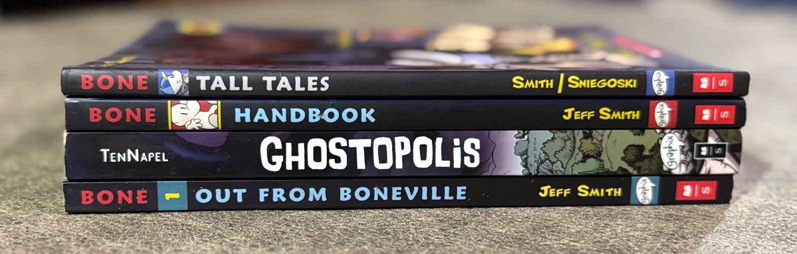 Jeff Smith BONE Doug TenNapel GHOSTOPOLIS paperbacks graphic novels lot 4