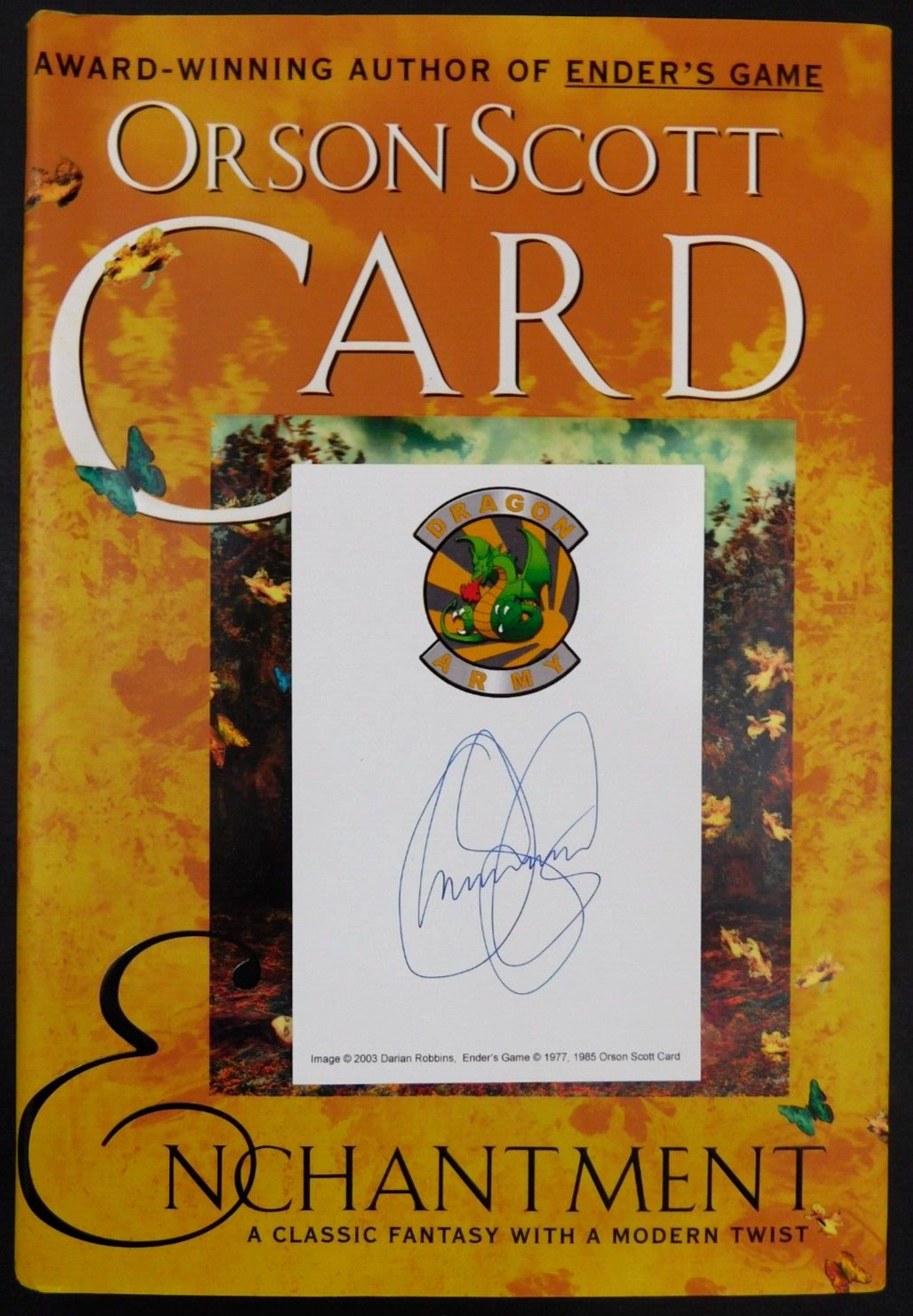 *SIGNED* plate 1999 ORSON SCOTT CARD 1st/2nd ENCHANTMENT 390 pages HCDJ Unread