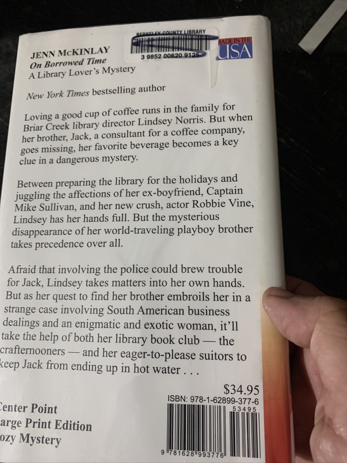 Jenn McKinlay On Borrowed Time Large Print Library Edition 2014