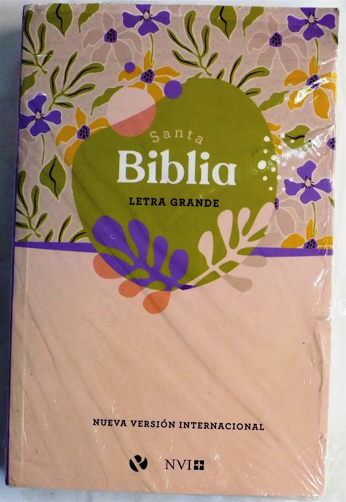 Biblia NVI/Manual/Letra Grande/Rustica/Flores 2022 Paperback