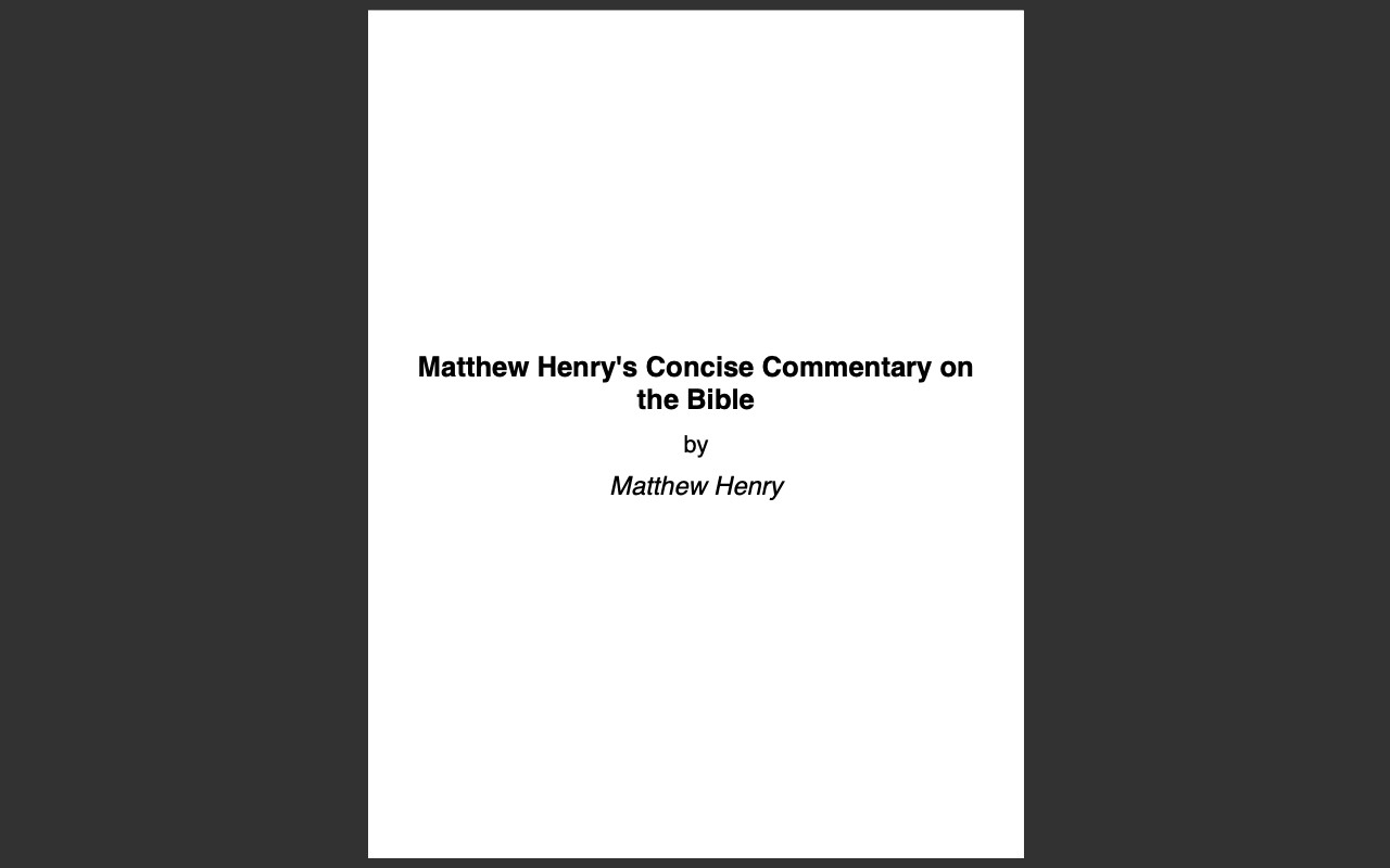 Matthew Henrys Complete Commentary Whole Bible- ALL 6 VOLUMES + Bonus Version-CD