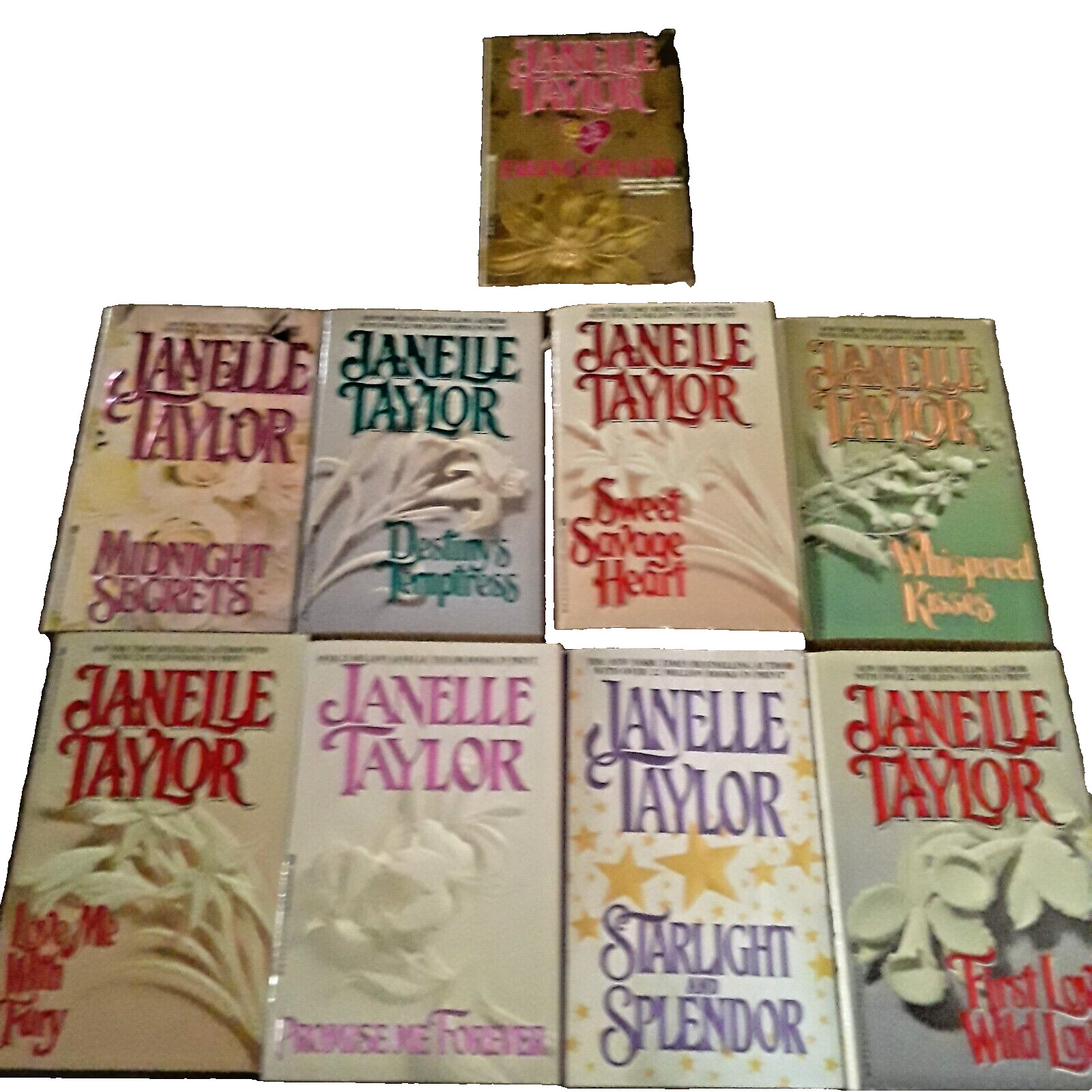 9 Janelle Taylor Books,Starlight and Splender, Midnight Secrets, Etc