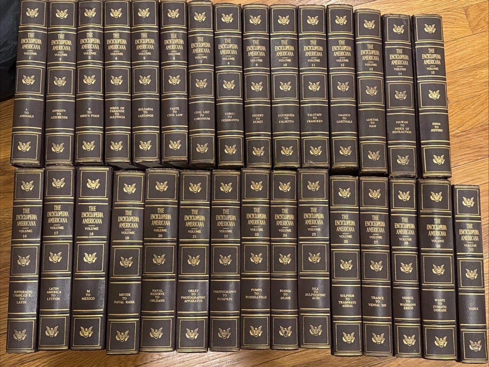 The Encyclopedia Americana 1956 Edition 30 Volume Complete Set