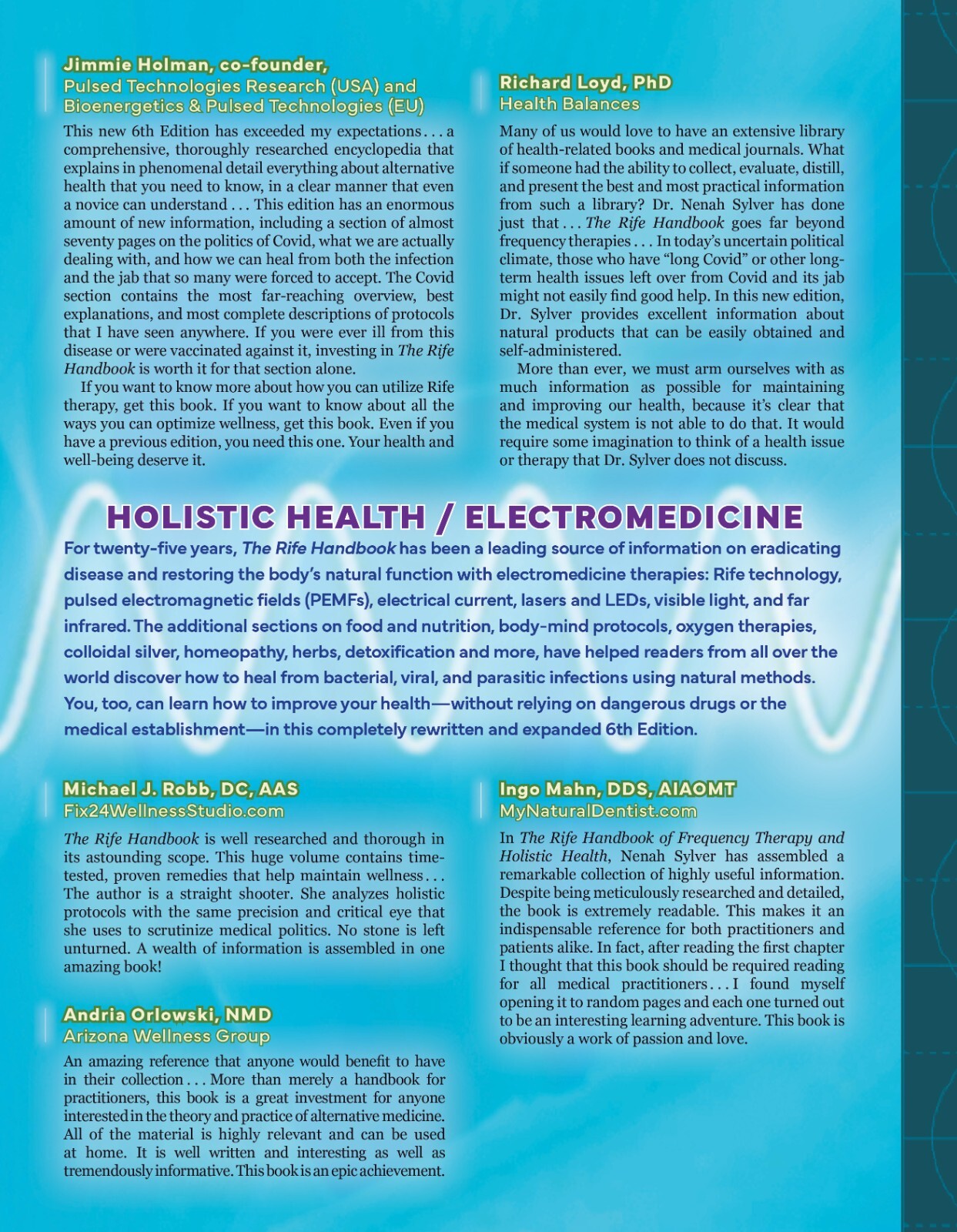 The Rife Handbook of Frequency Therapy and Holistic Health 6th Edition Hardcover