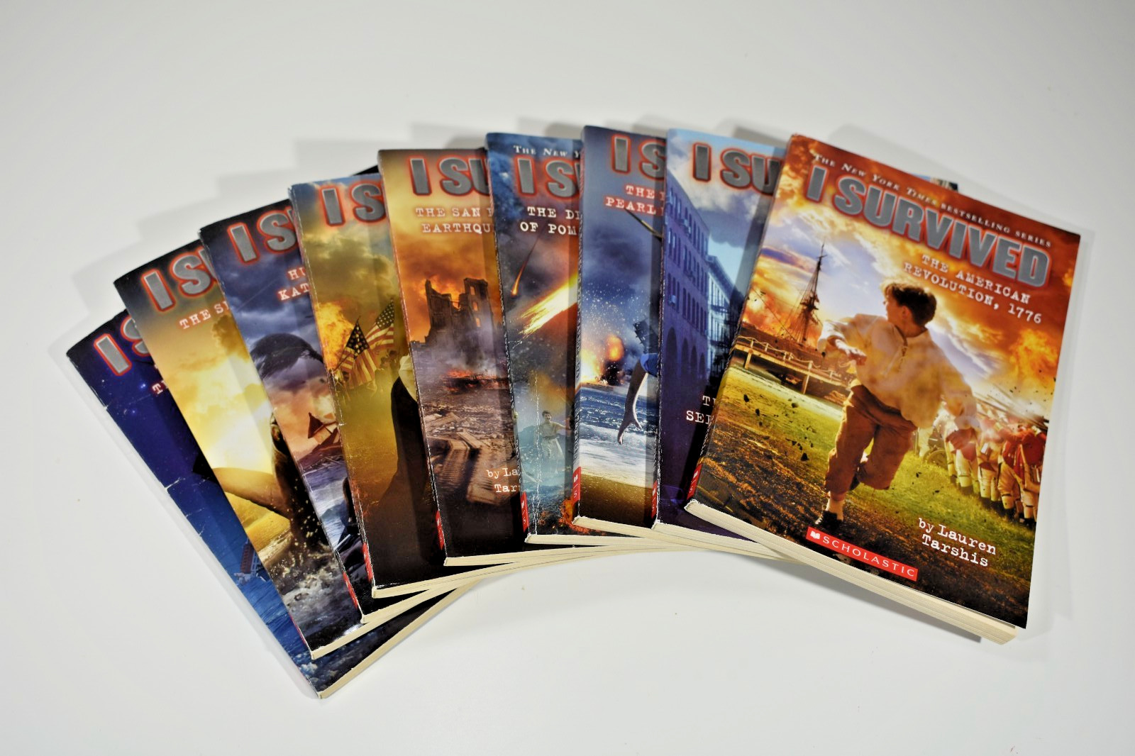 Lauren Tarshis “I Survived” Chapter Book Series Paperback – Gently Read Lot Of 9