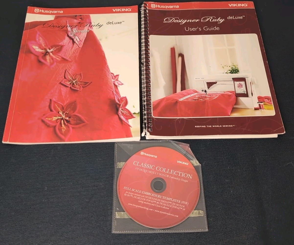 Husqvarna Viking DESIGNER RUBY DELUXE SAMPLER & TEMPLATE CD-ROM & USER GUIDE