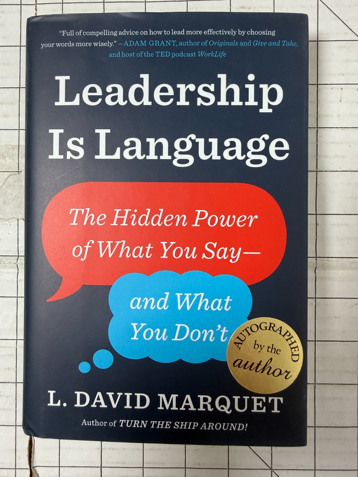 Leadership Is Language by L. David Marquet SIGNED 2020, HC/DJ Ships Fast