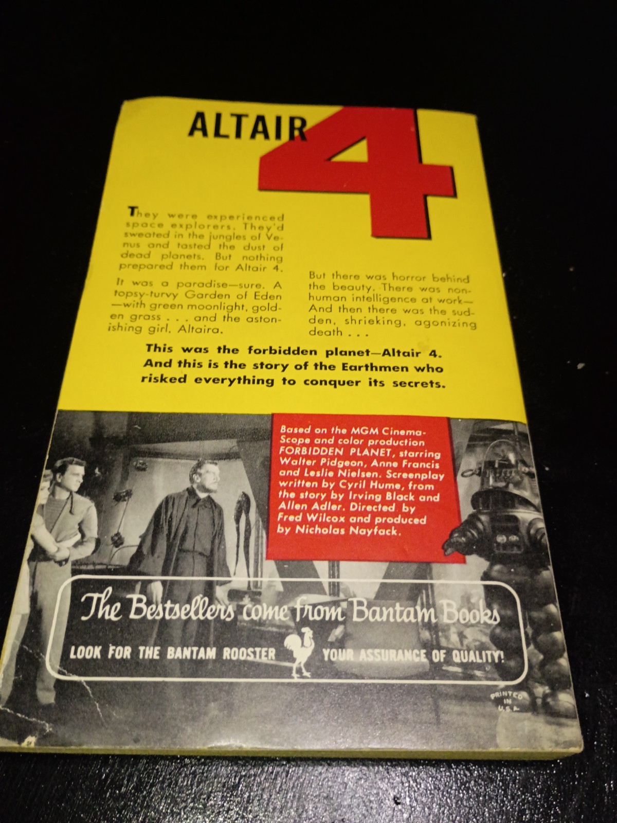 Forbidden Planet by W.J. Stuart, Paperback, 1956, 2nd Printing, Bantam Edition