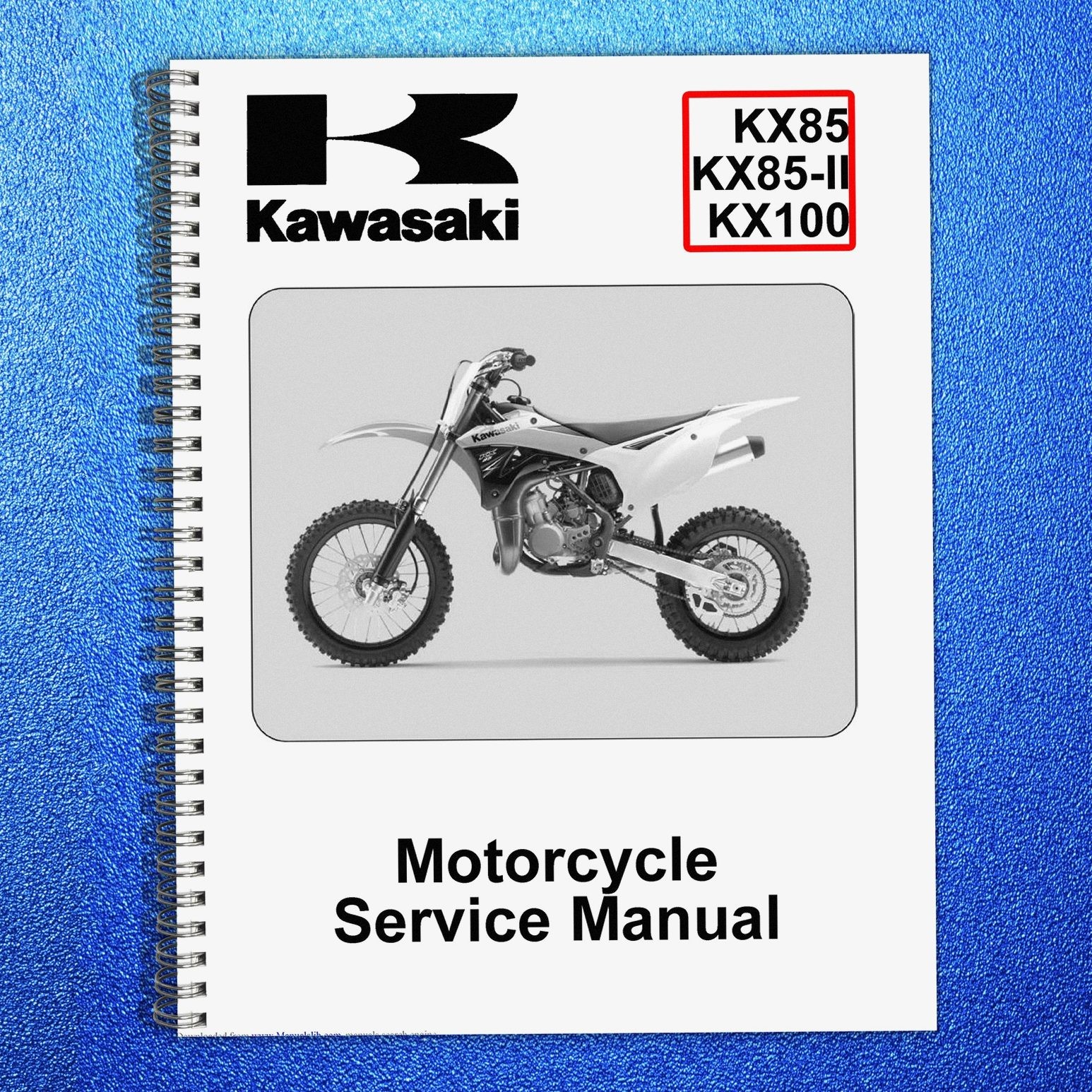 KAWASAKI KX85 KX85-II KX100 Motorcycle Service Manual 2014, BINDER – COVERS