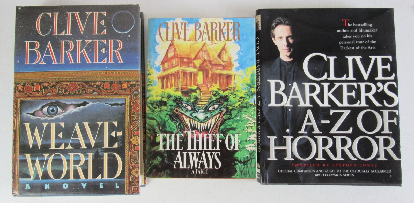 Clive Barker Lot of 3 Hardback Weaveworld Thief of Always A-Z of Horror