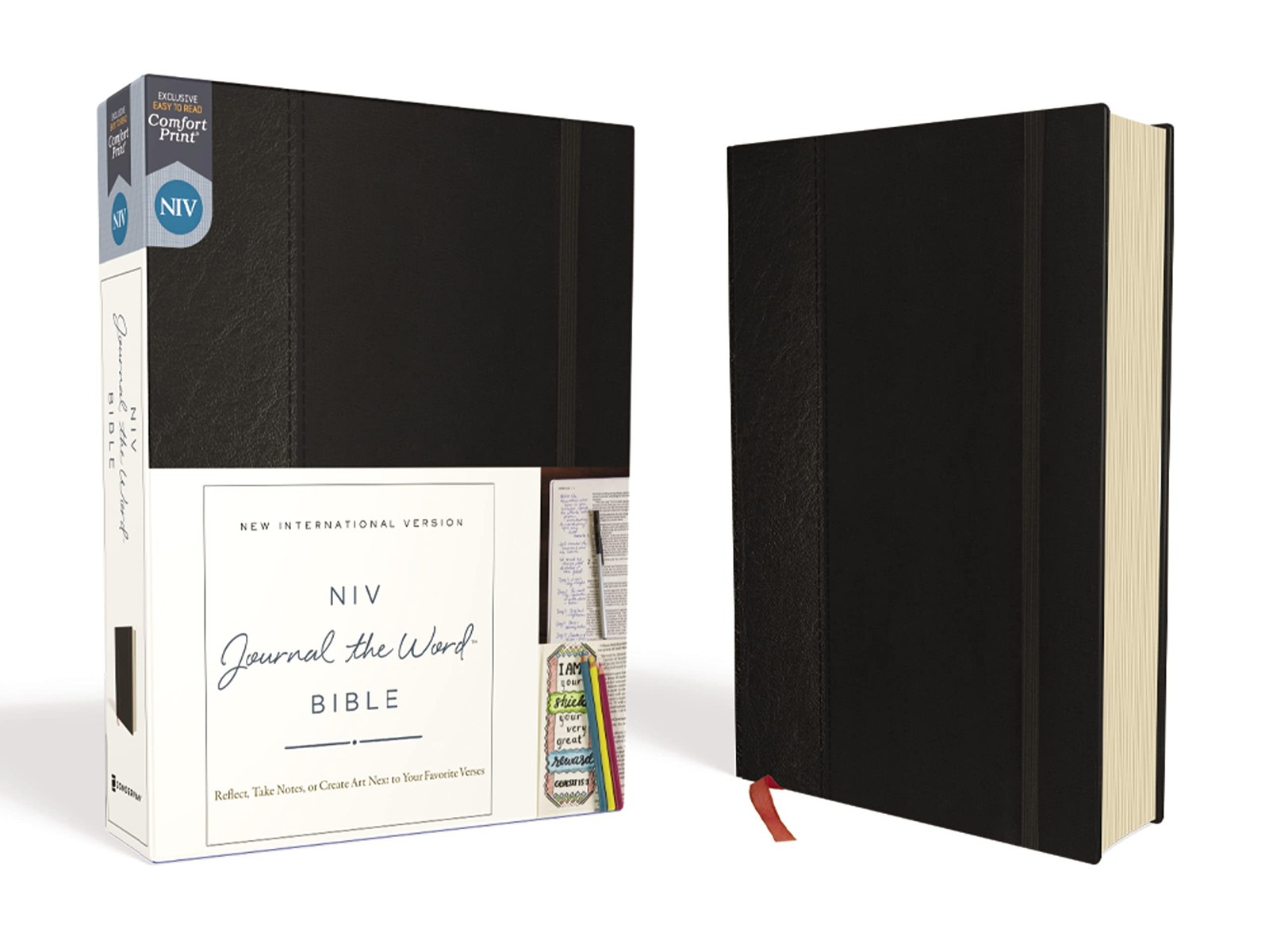 NIV Journal the Word Bible Hardcover Black Red-Letter Comfort Print