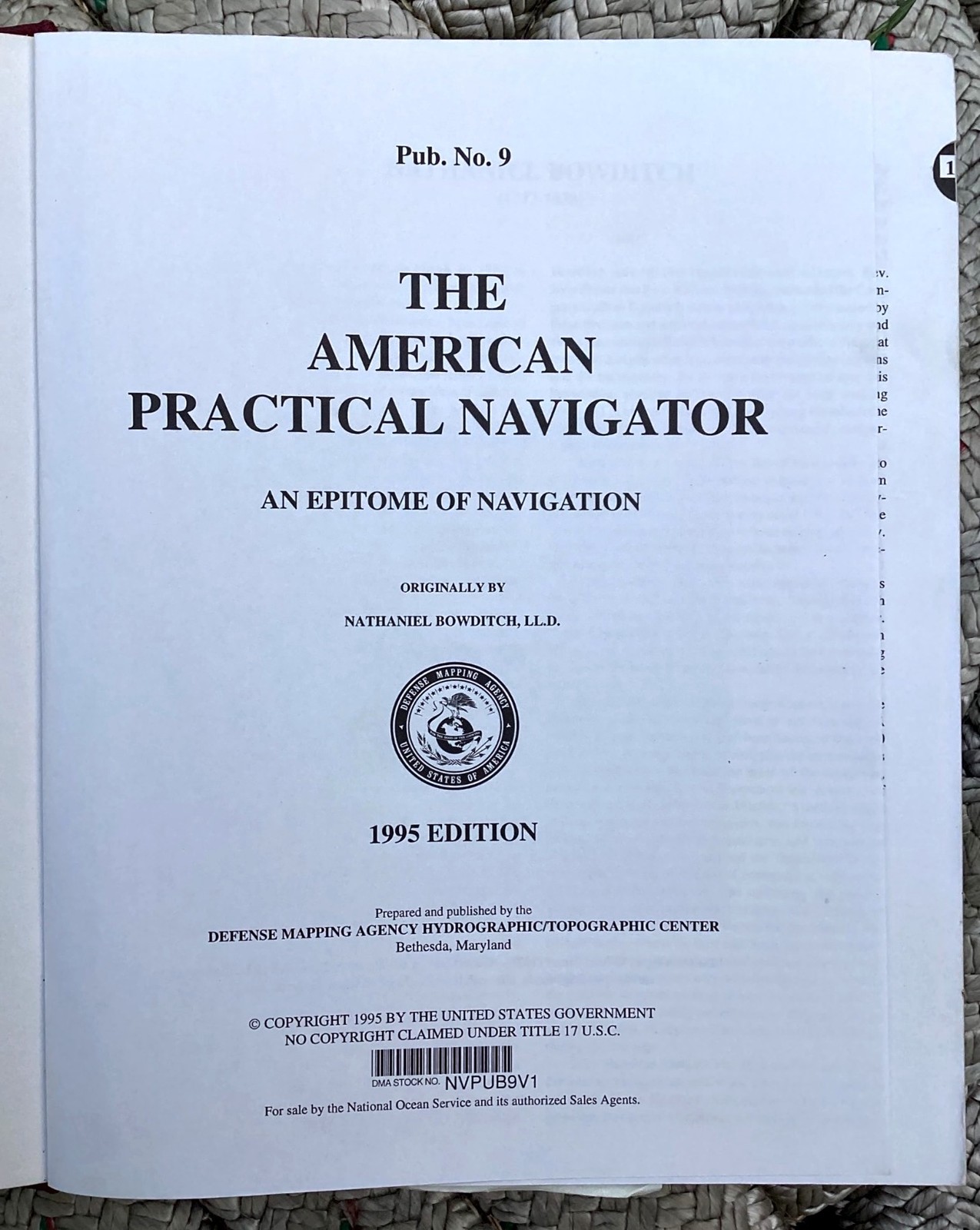 The American Practical Navigator by Nathaniel Bowditch 1995 Edition Hardback