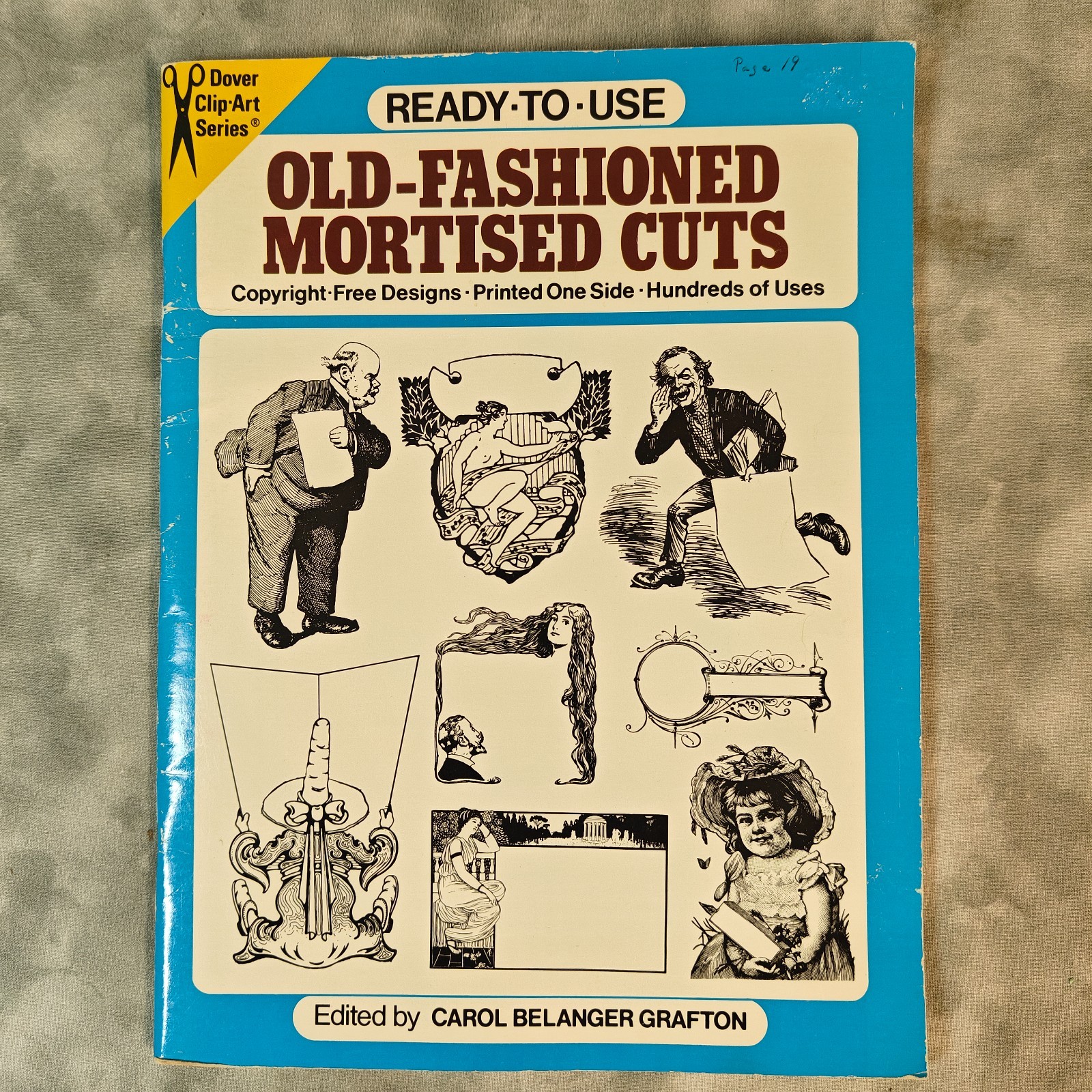 Dover Ready-to-Use Old-Fashioned Mortised Cuts PB 1987 Clip Art, 295 B&W, Used
