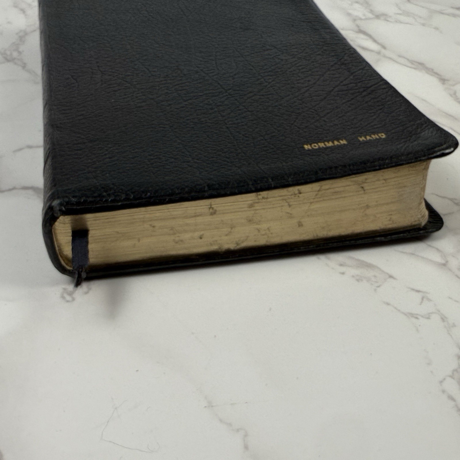 Vintage Holy Bible Verse Reference Holman Black Gold Page Edges Old & New Test.