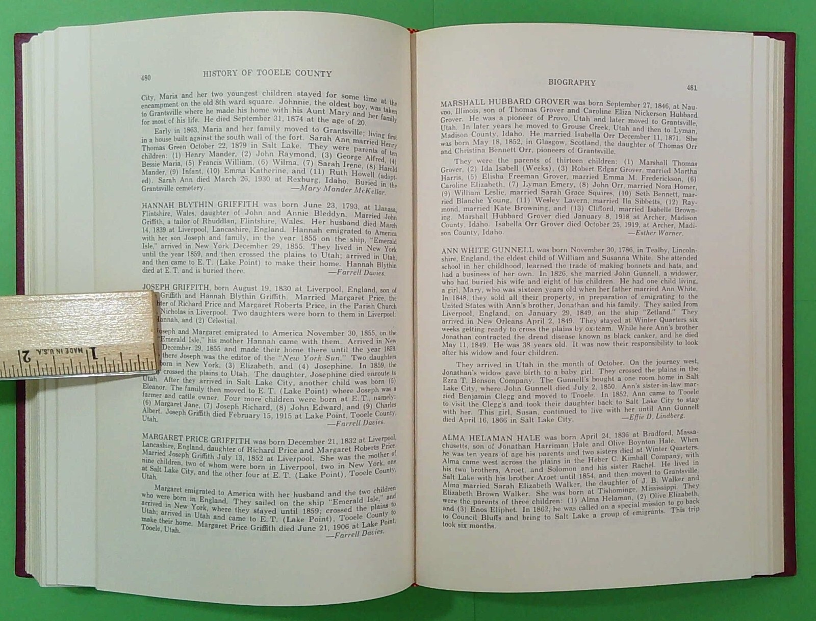History of Tooele County (Utah), 1961, First Edition, hard cover (A609)