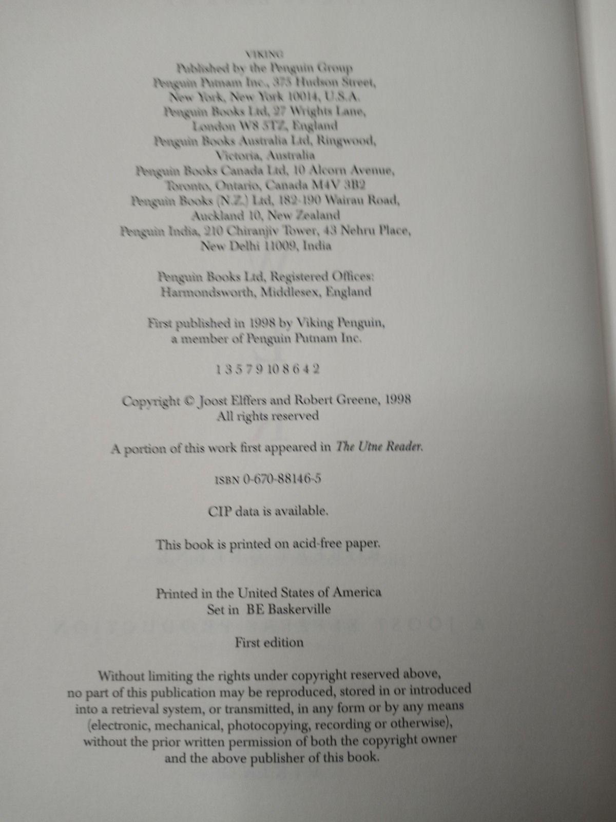 The 48 Laws of Power by Robert Greene – First Edition/First Printing – 1998 HCDJ