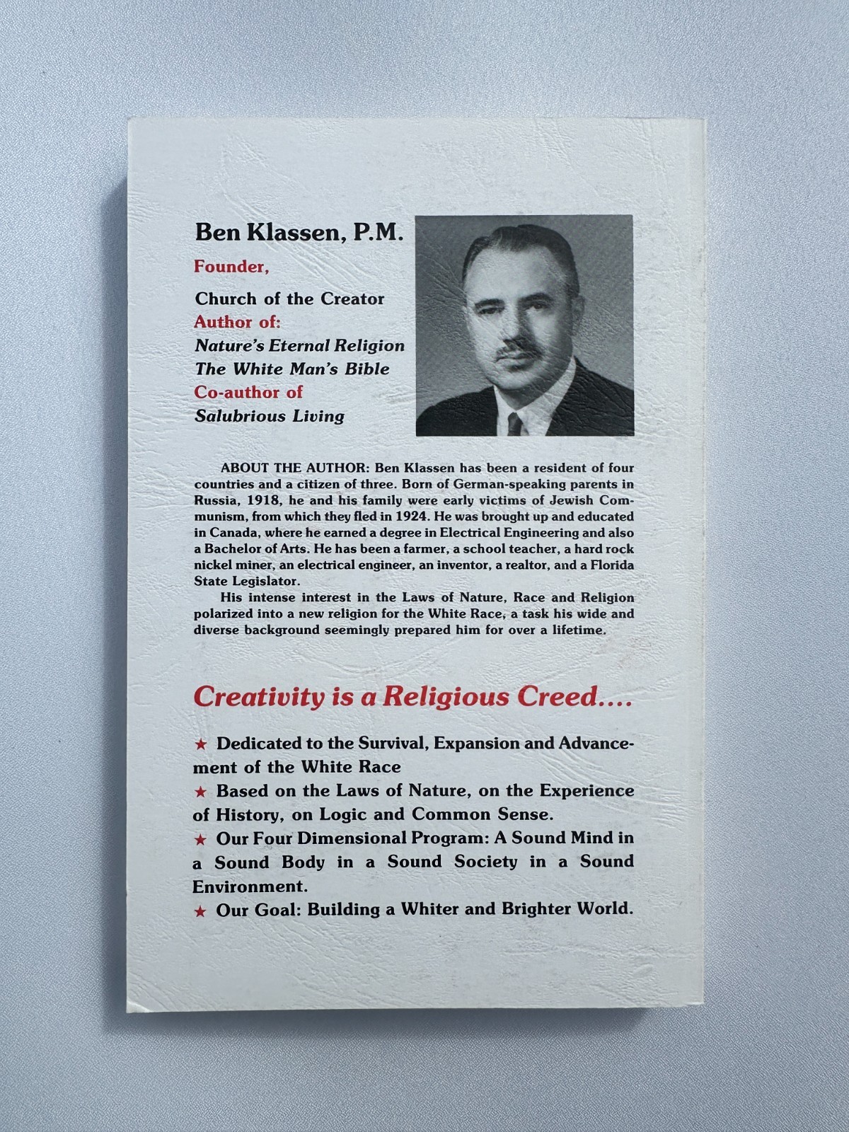 Expanding Creativity: An Idea Whose Time Has Come by Ben Klassen