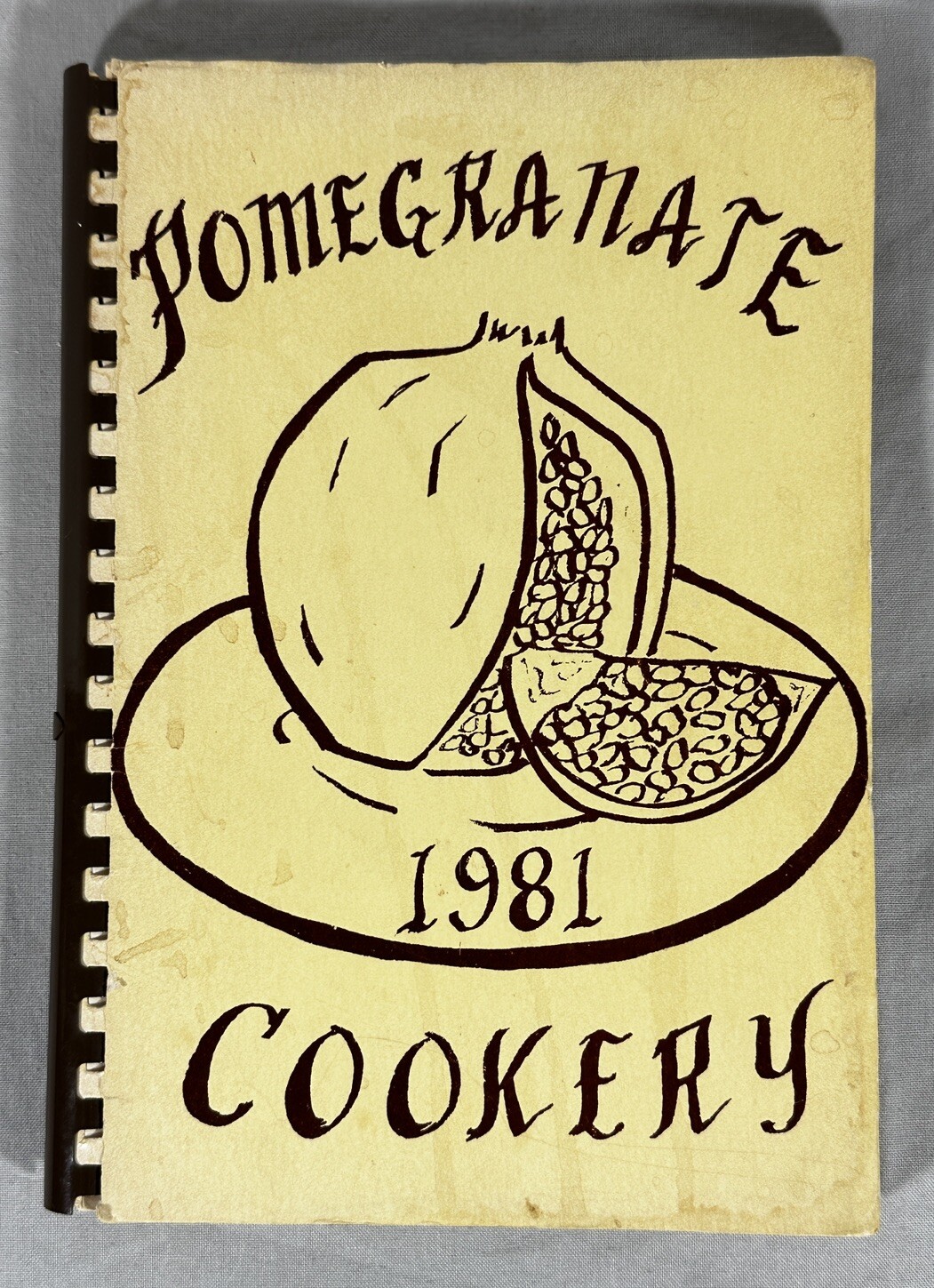 1981 Order of Eastern Star Chapter #397 Spiral Recipe Book Pomegranate Cookery