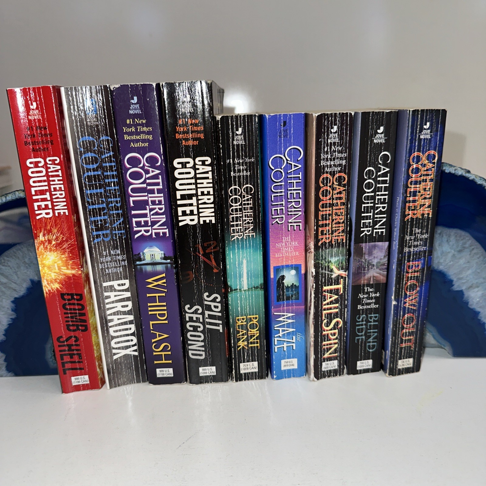 LOT OF 9 CATHERINE COULTER SUSPENSE NOVELS 8 in the FBI Thriller Series+1 Other