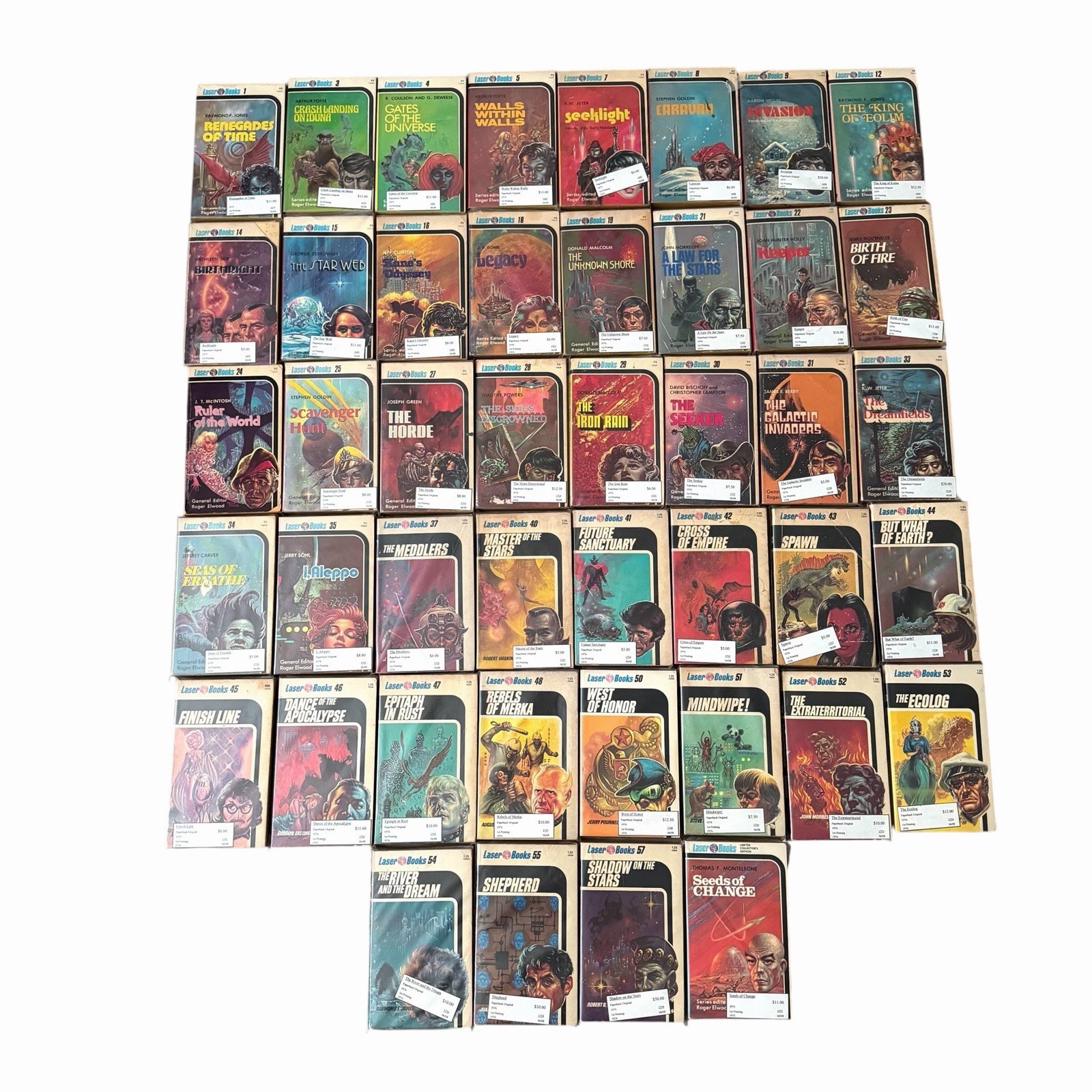 Vintage Laser Books Lot of 44 Science Fiction Sci-Fi Paperbacks 1970s