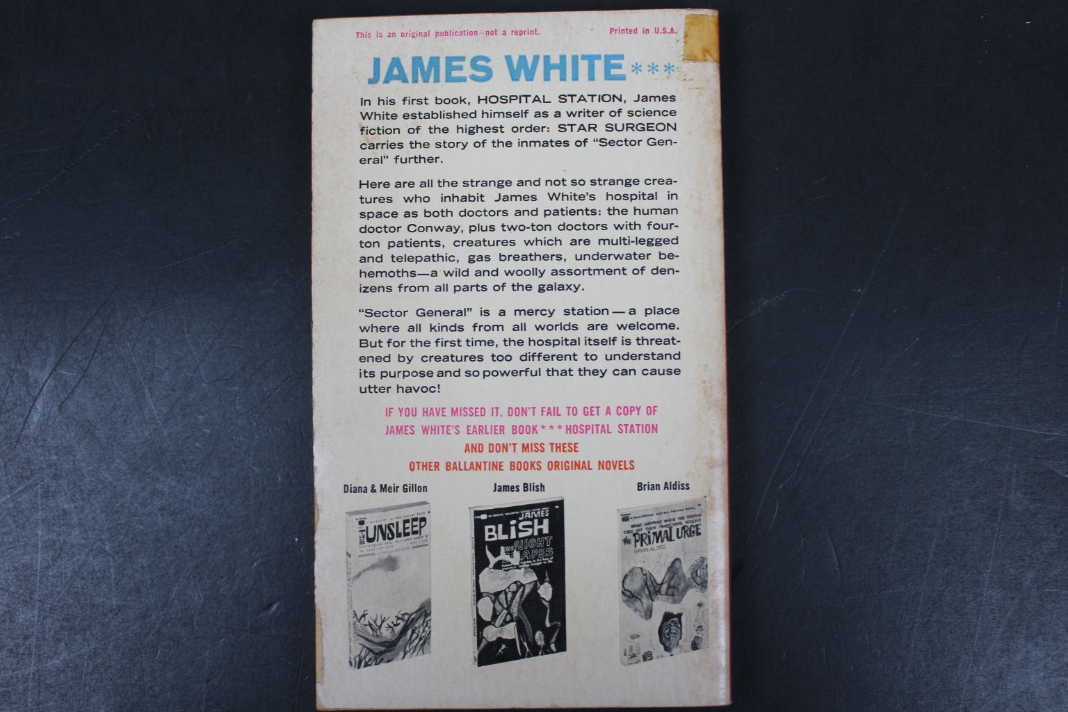 Star Surgeon James White 1963 Sci-Fi Ballantine Books