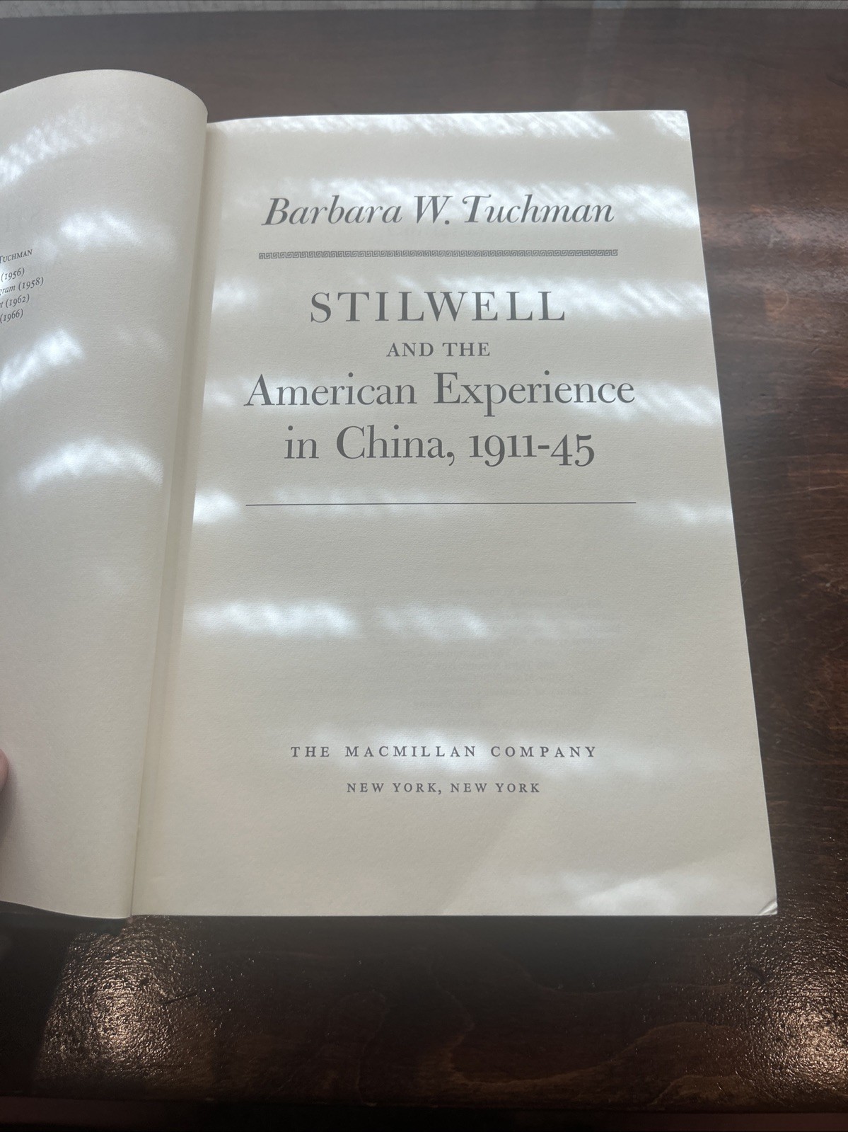 Barbara W. Tuchman Stilwell & American Experience in China 1911-45 HC 1971 1st