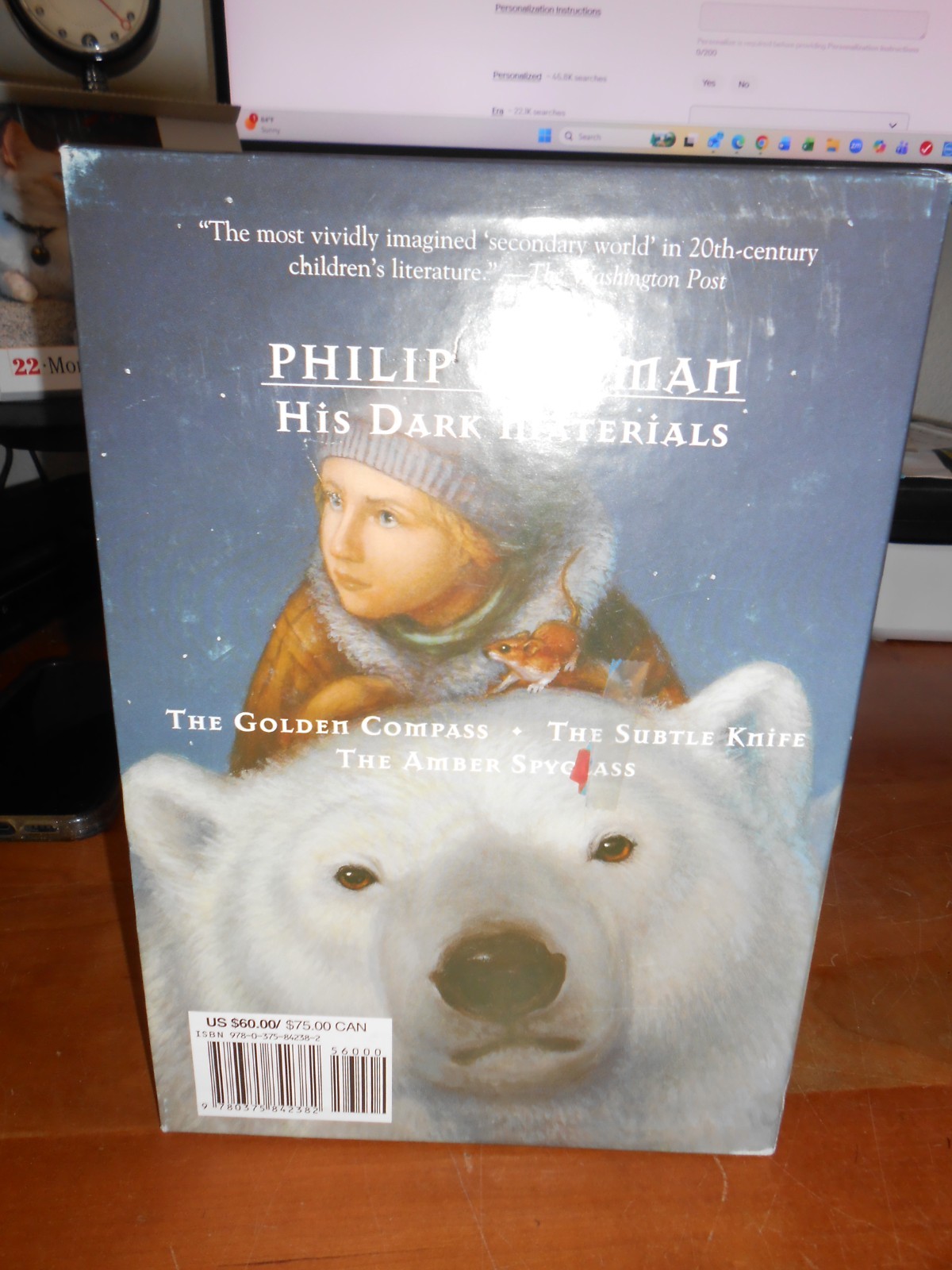 Philip Pullman HIS DARK MATERIALS 3-Vol Box Set Fantasy w/Map – HC/DJ/SC VGC