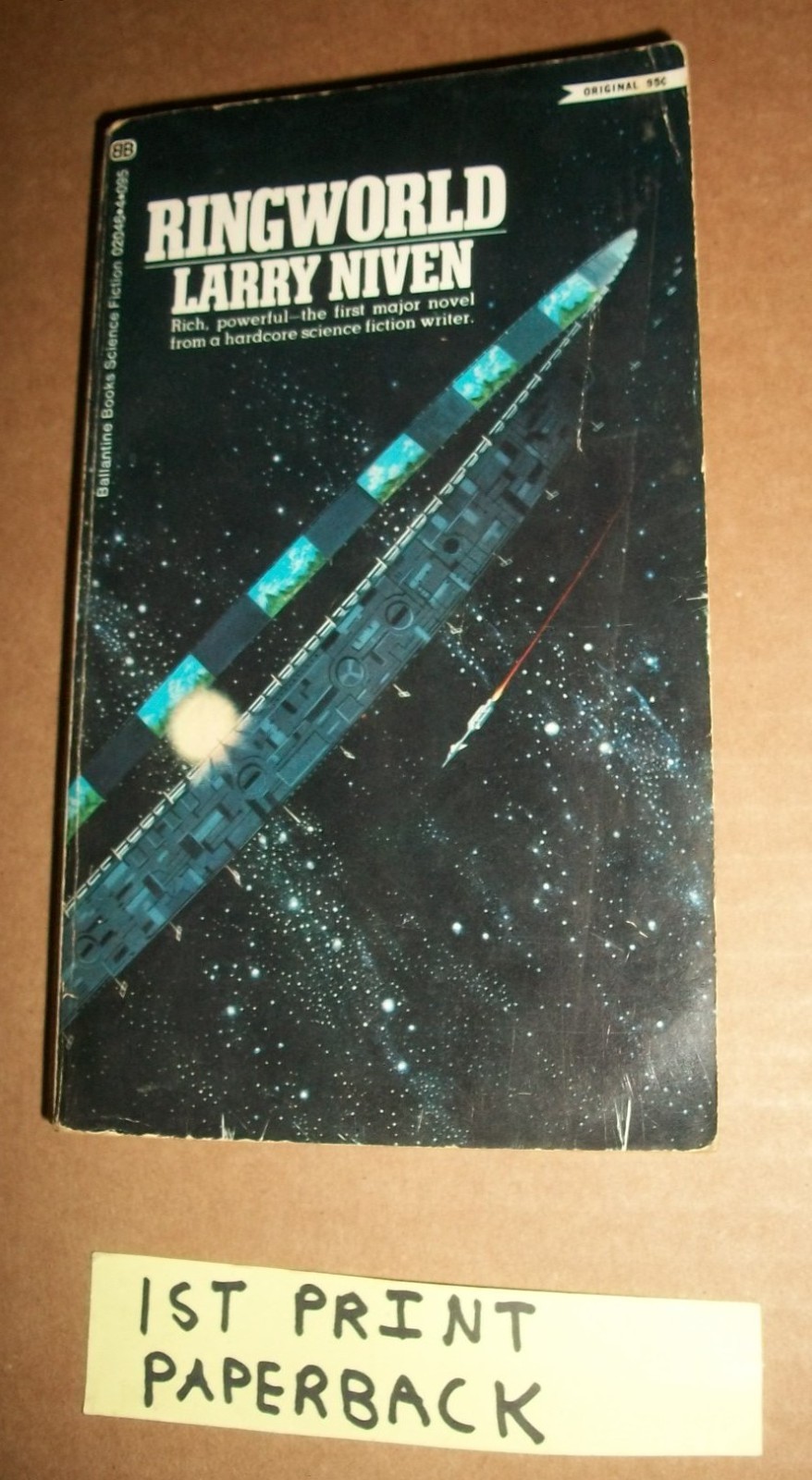 Larry Niven Ringworld 1970 Ballantine 1st print Ellis cover 95c 02046 Hugo good