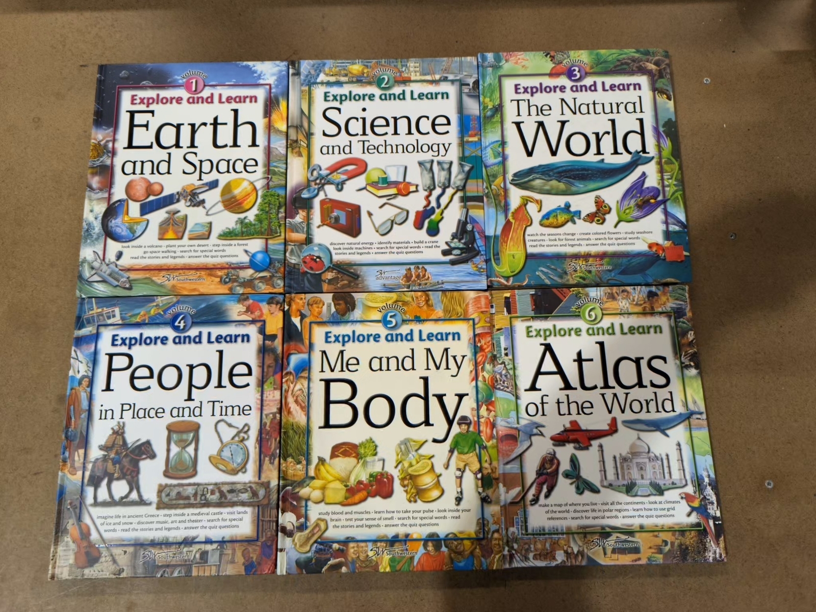 Lot of 6 Explore and Learn Books by Southwestern – Educational Series – #1-6