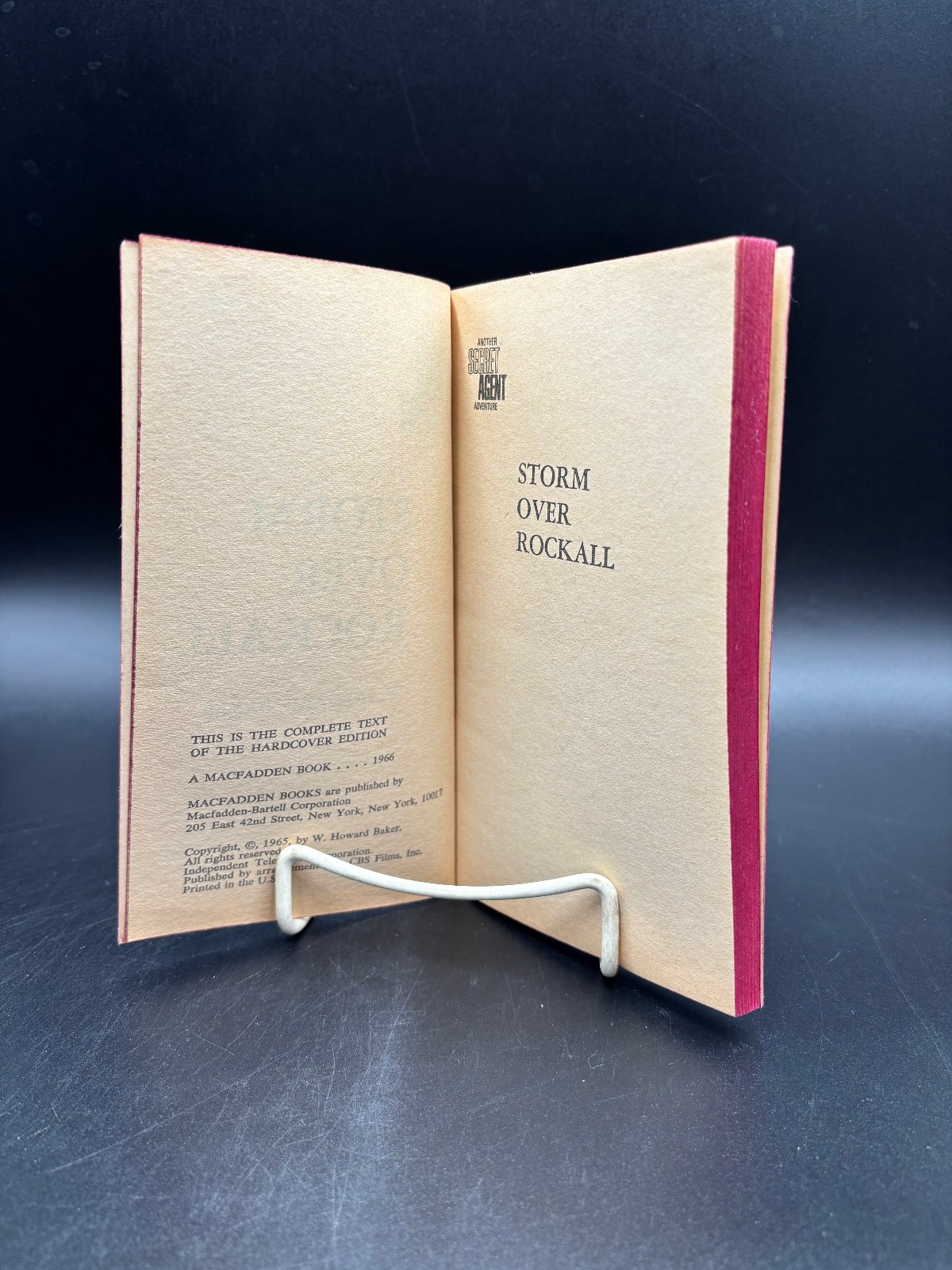 W. Howard Baker STORM OVER ROCKALL John Drake Secret Agent TV Tie In vintage PB