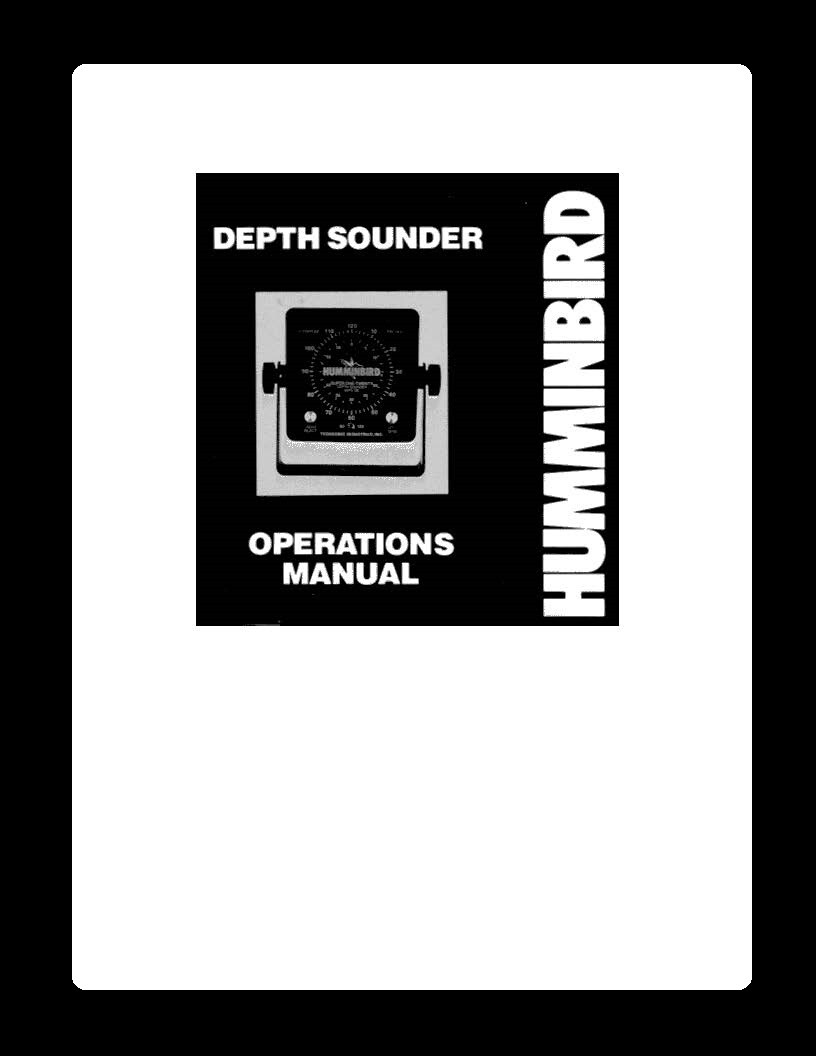 Humminbird Depth Sounder Operators Manual User Guide Instructions