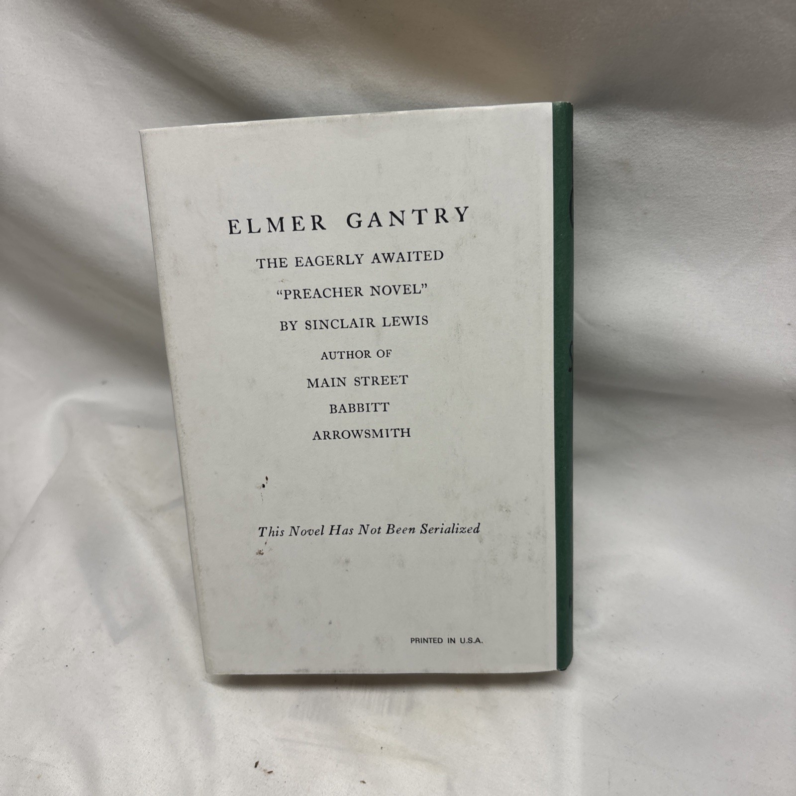 Vintage 1927 Elmer Gantry by Sinclair Lewis Hardcover 1st Edition W/ DJ Rare