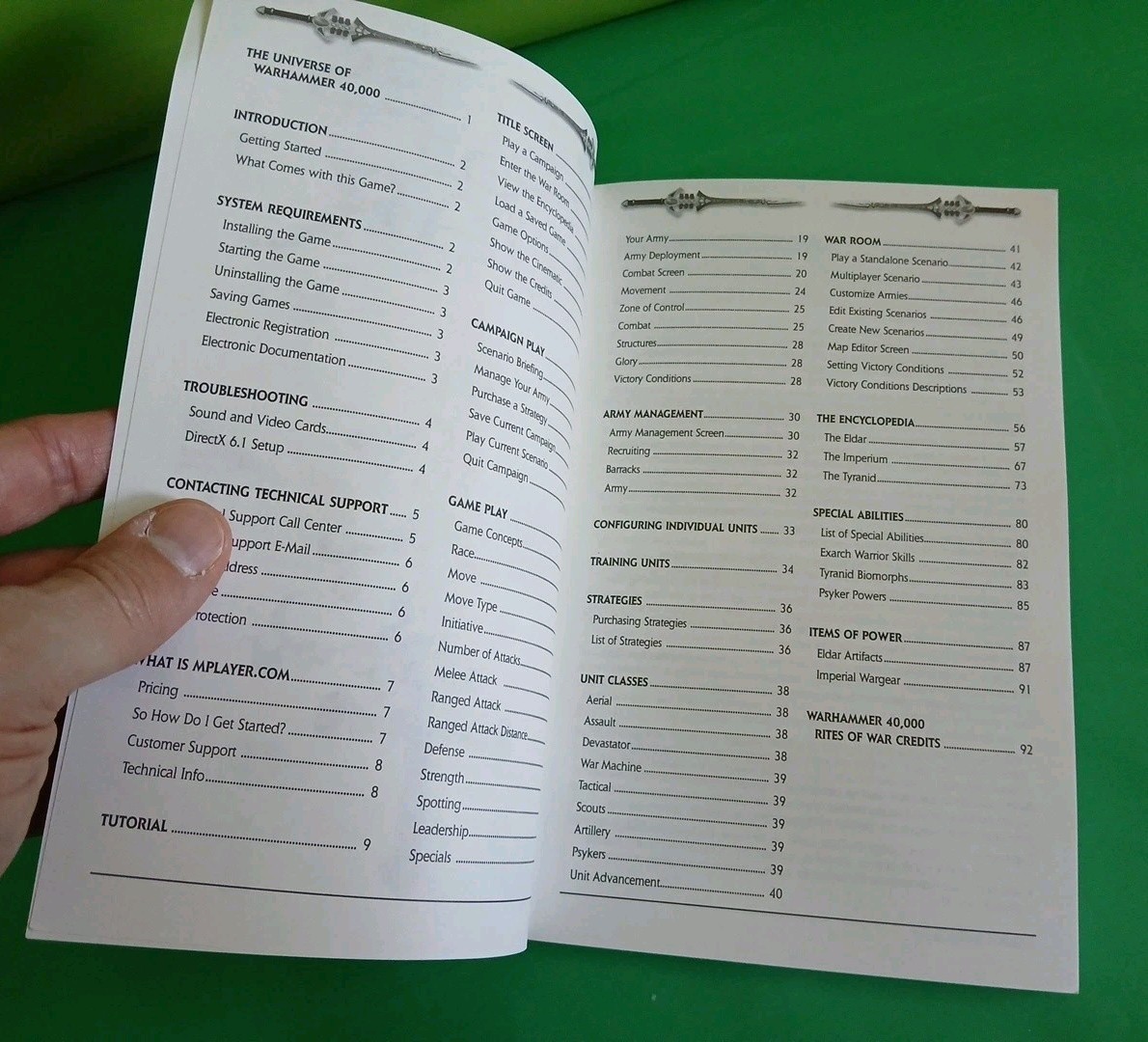 Warhammer 40,000 Rites of War USER MANUAL ONLY