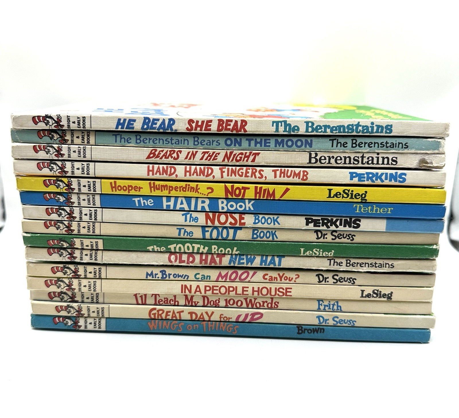 VINTAGE 1960’S-1970’S Dr Seuss Book Lot of 15 Bright & Early For Beginners