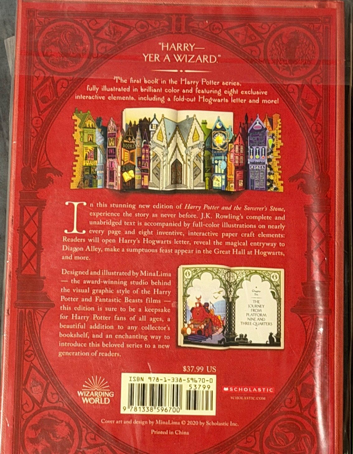 Harry Potter MinaLima Interactive (1-4) by J.K. Rowling: 4 Book Set NEW LOT