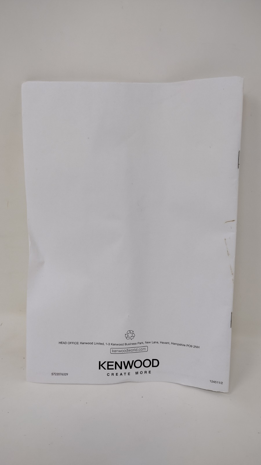 Kenwood Multipro Classic FDM78 FDM79 Instruction Manual Food Processor Blender