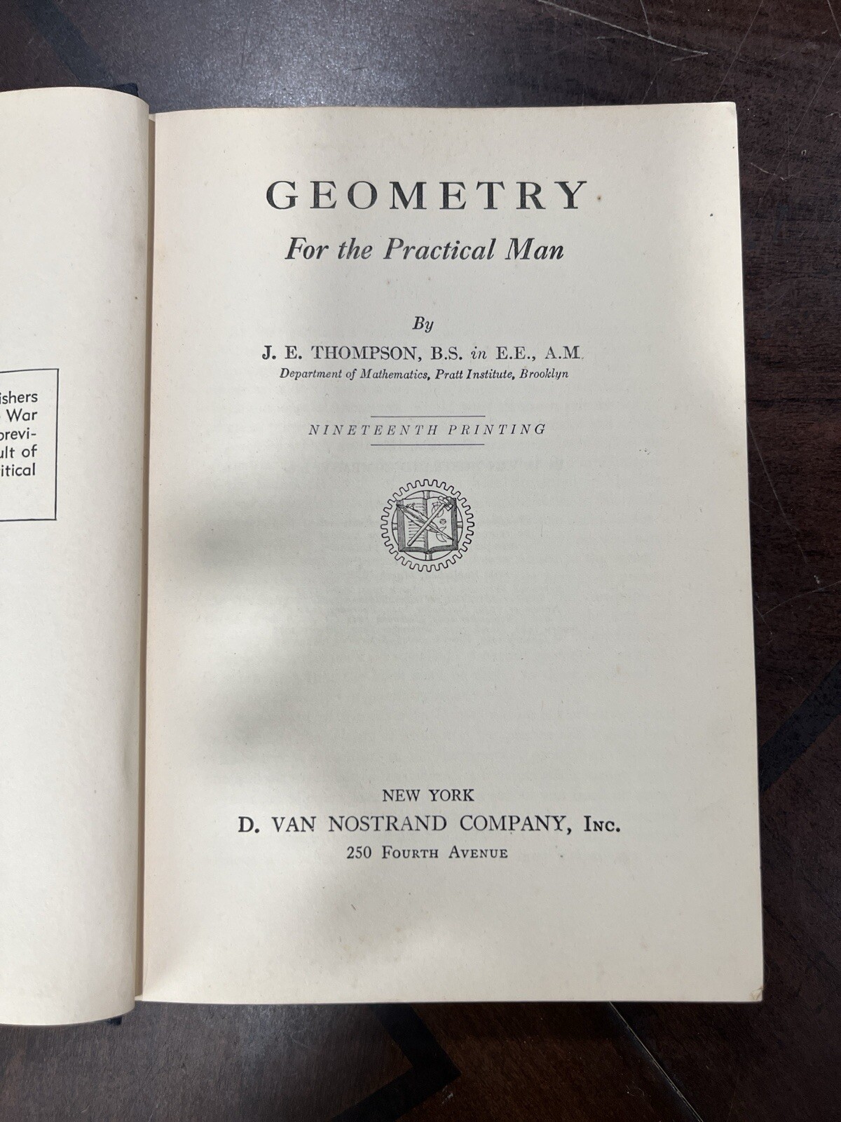 Mathematics for Self-Study: Arithmetic for the Practical Man by J.E. Thompson